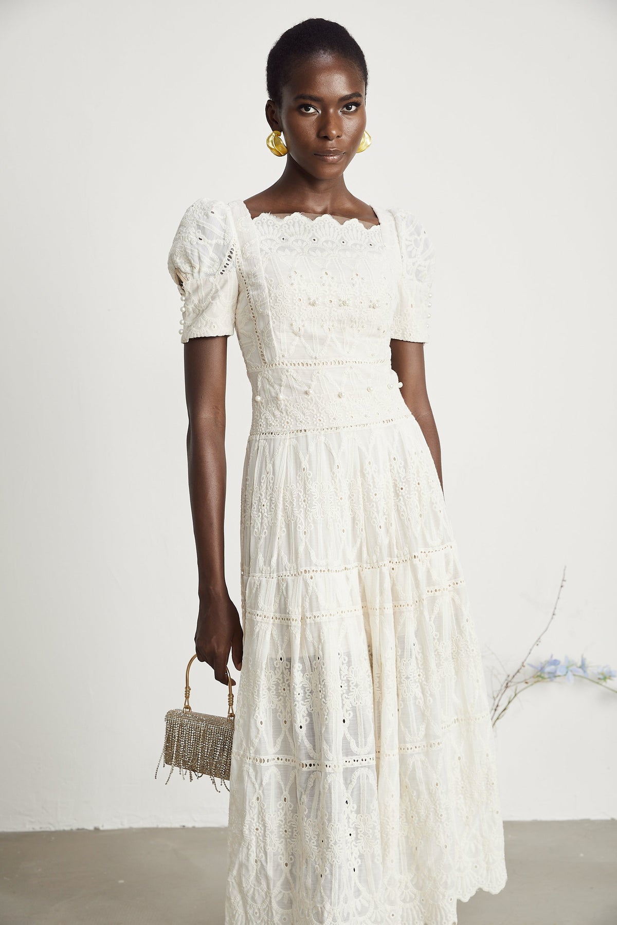 Anaïs midi elbise