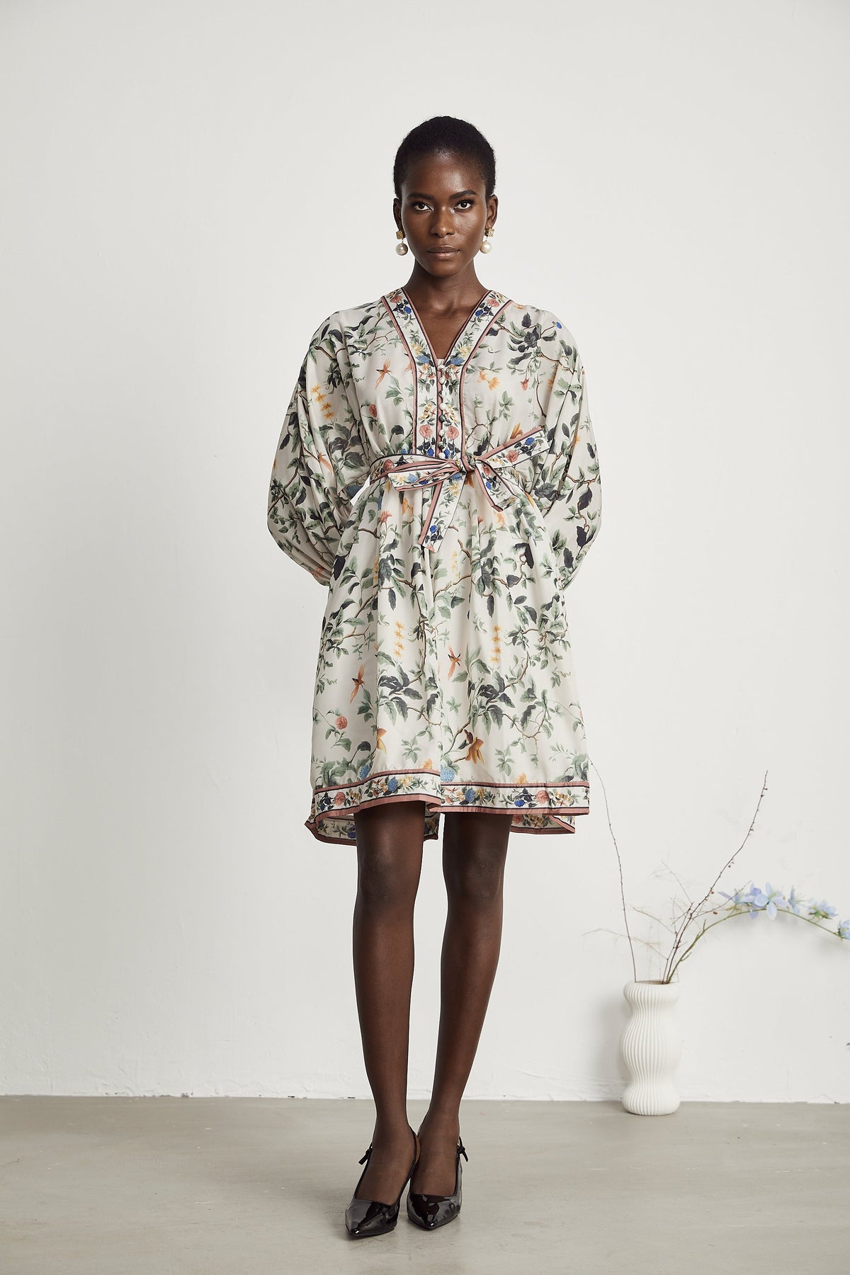 Mathilde desenli mini elbise
