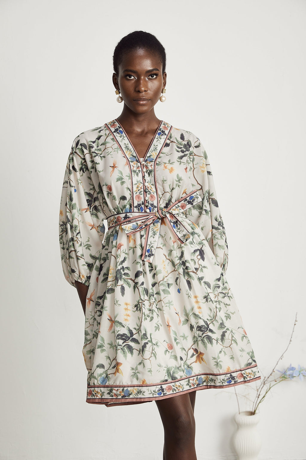 Mathilde desenli mini elbise