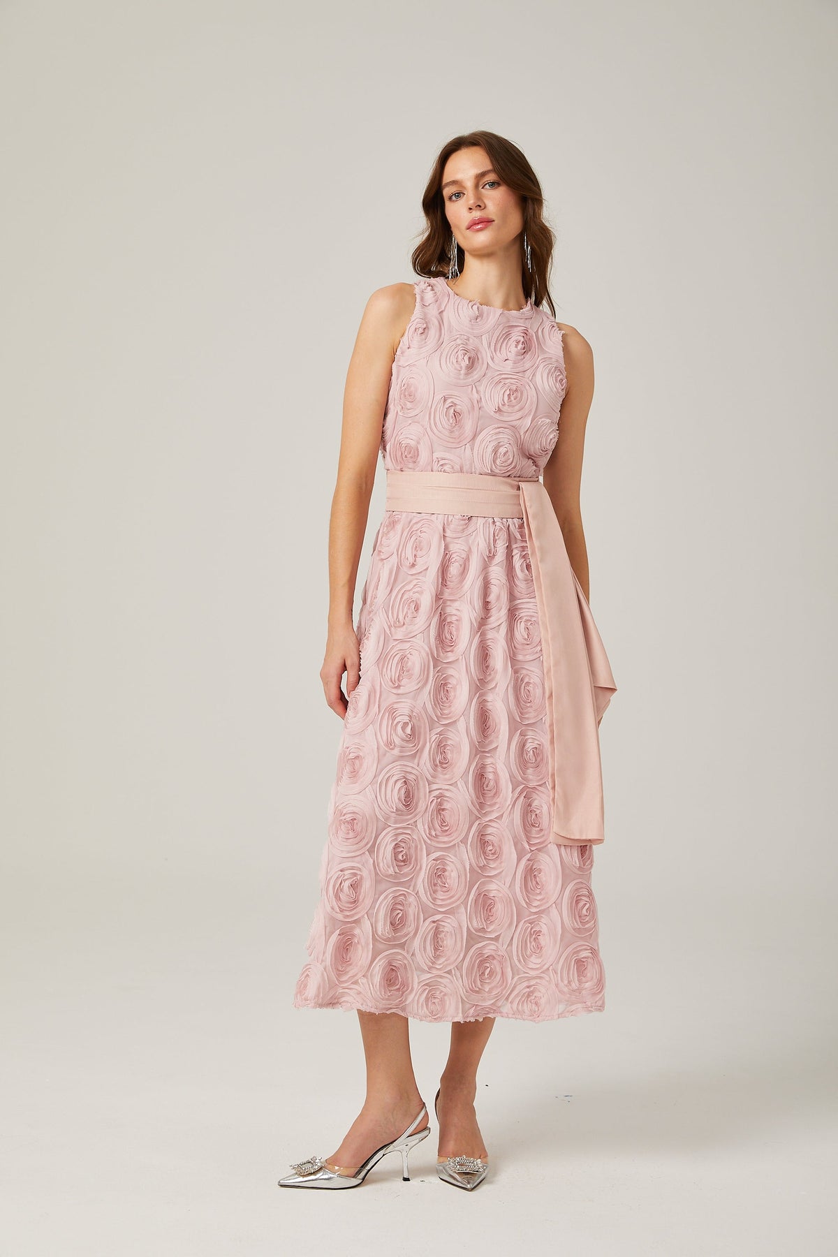 Paulette midi elbise