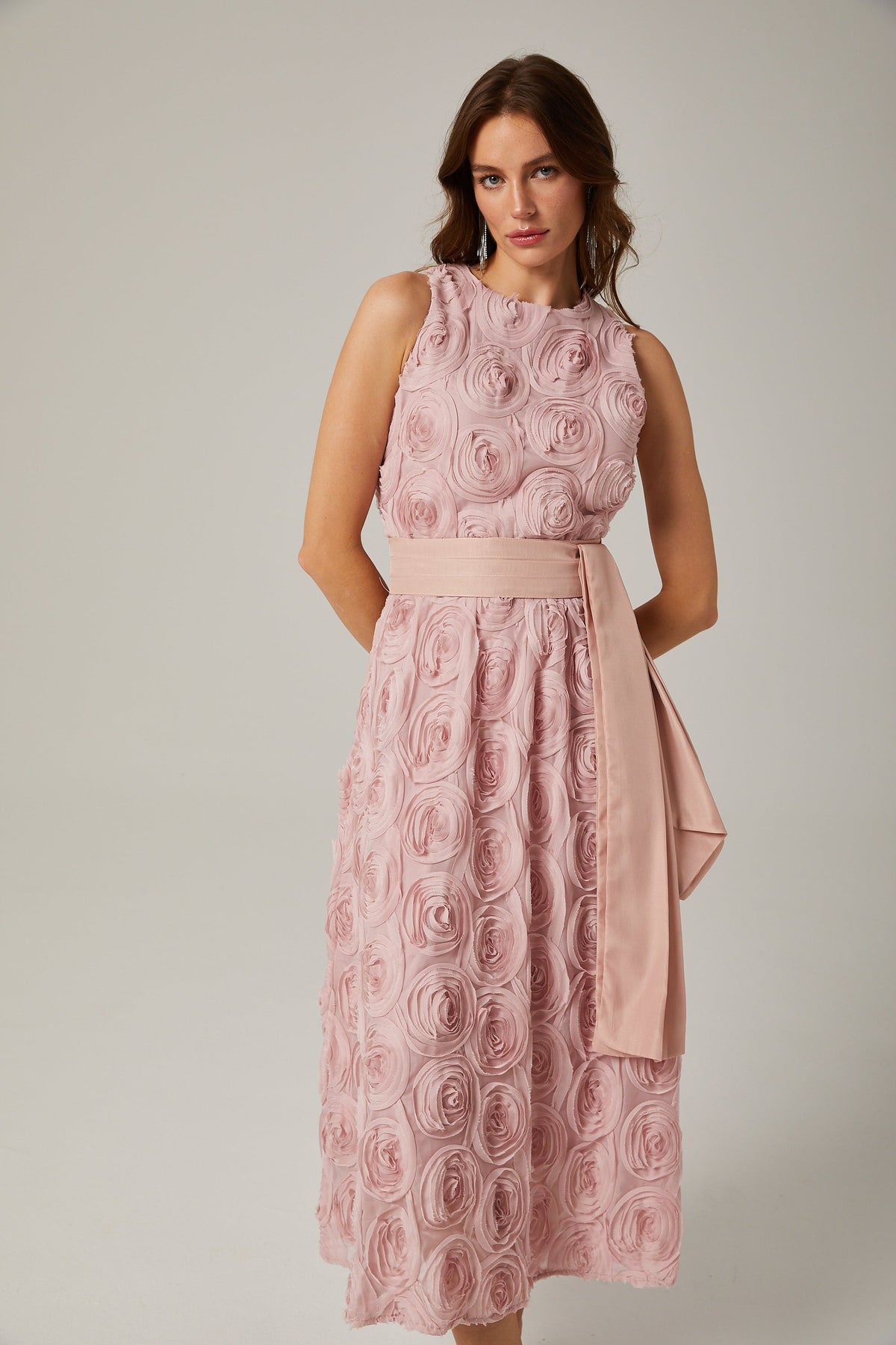Paulette midi elbise