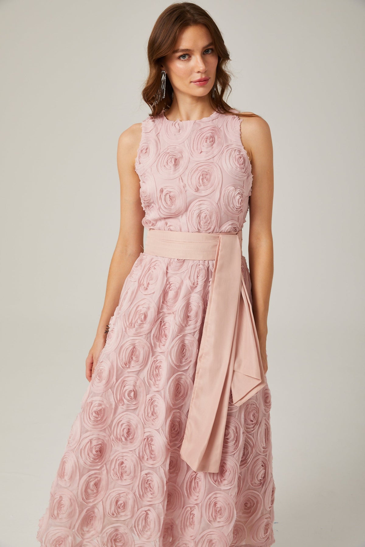 Paulette midi elbise