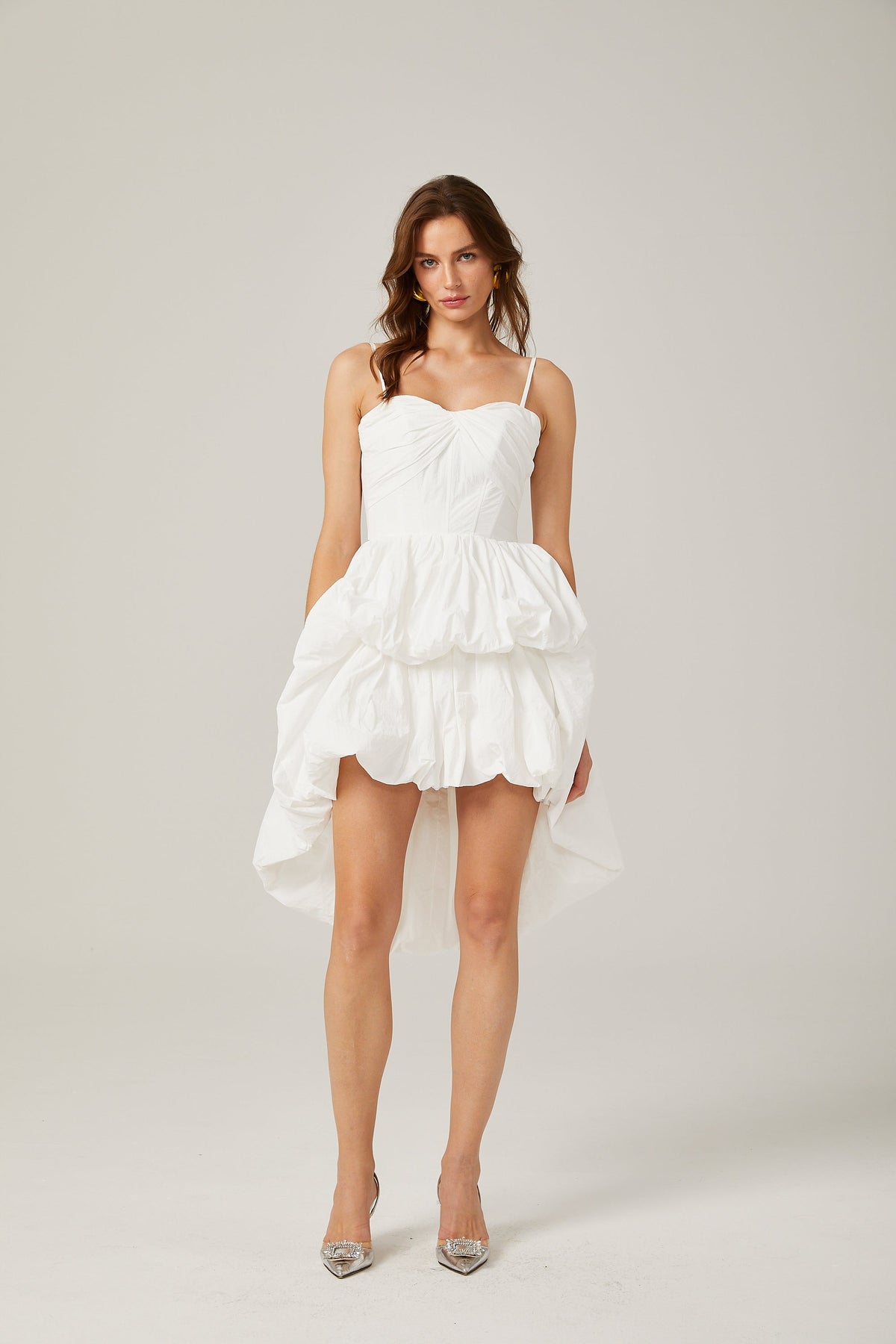 Chloé dekolte mini elbise