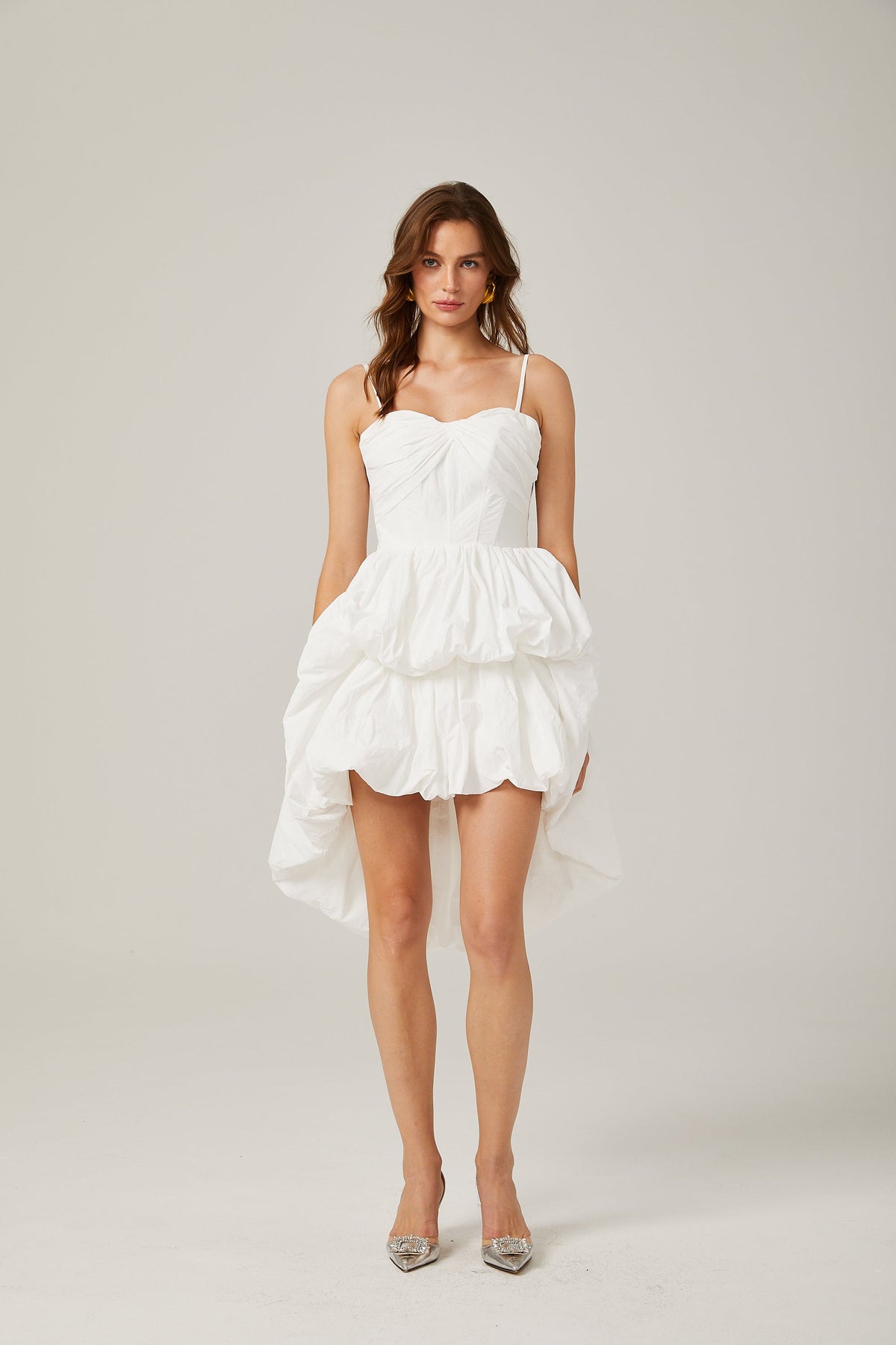 Chloé dekolte mini elbise