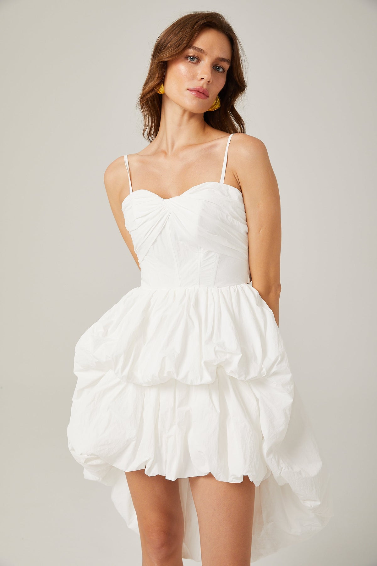 Chloé dekolte mini elbise
