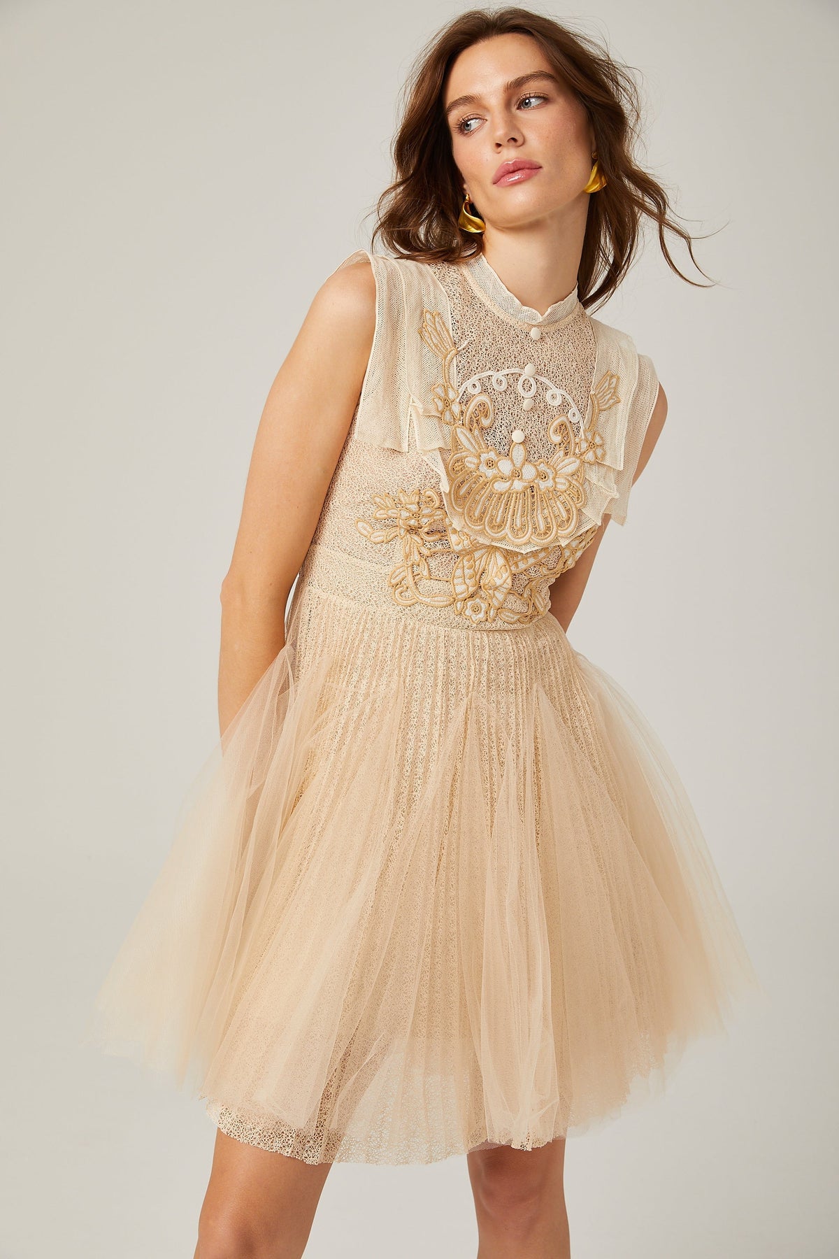 Gisèle tül mini elbise