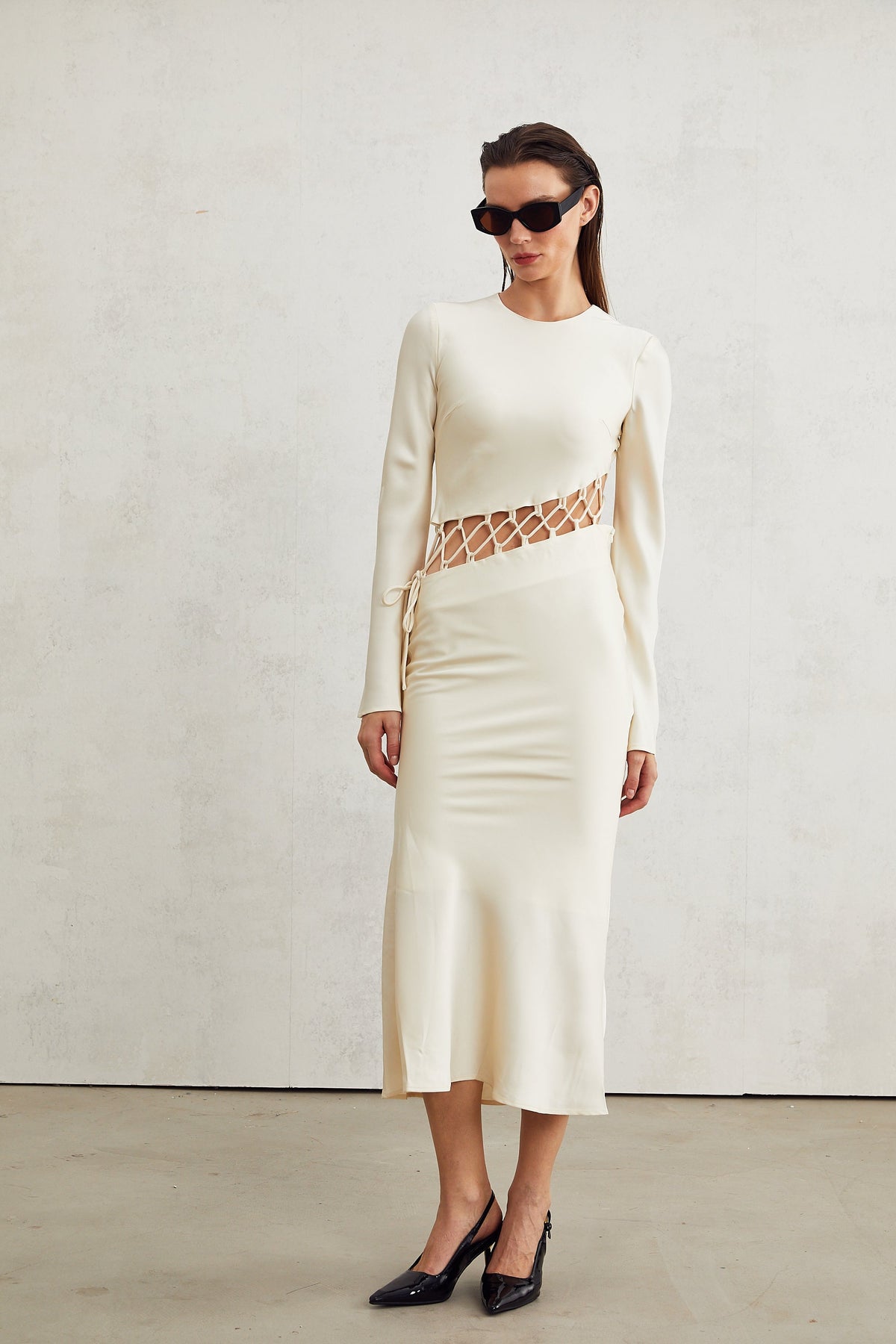 Constance midi elbise
