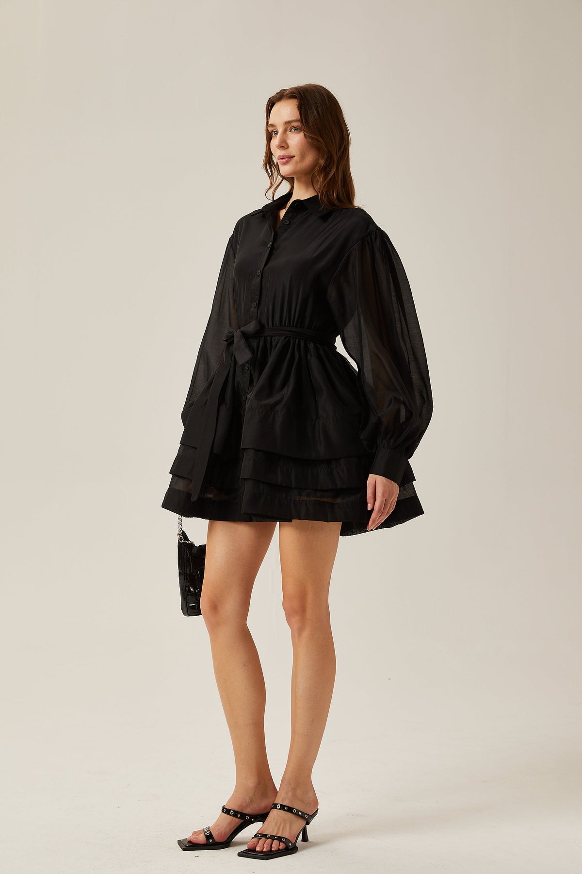 Estelle katman mini elbise