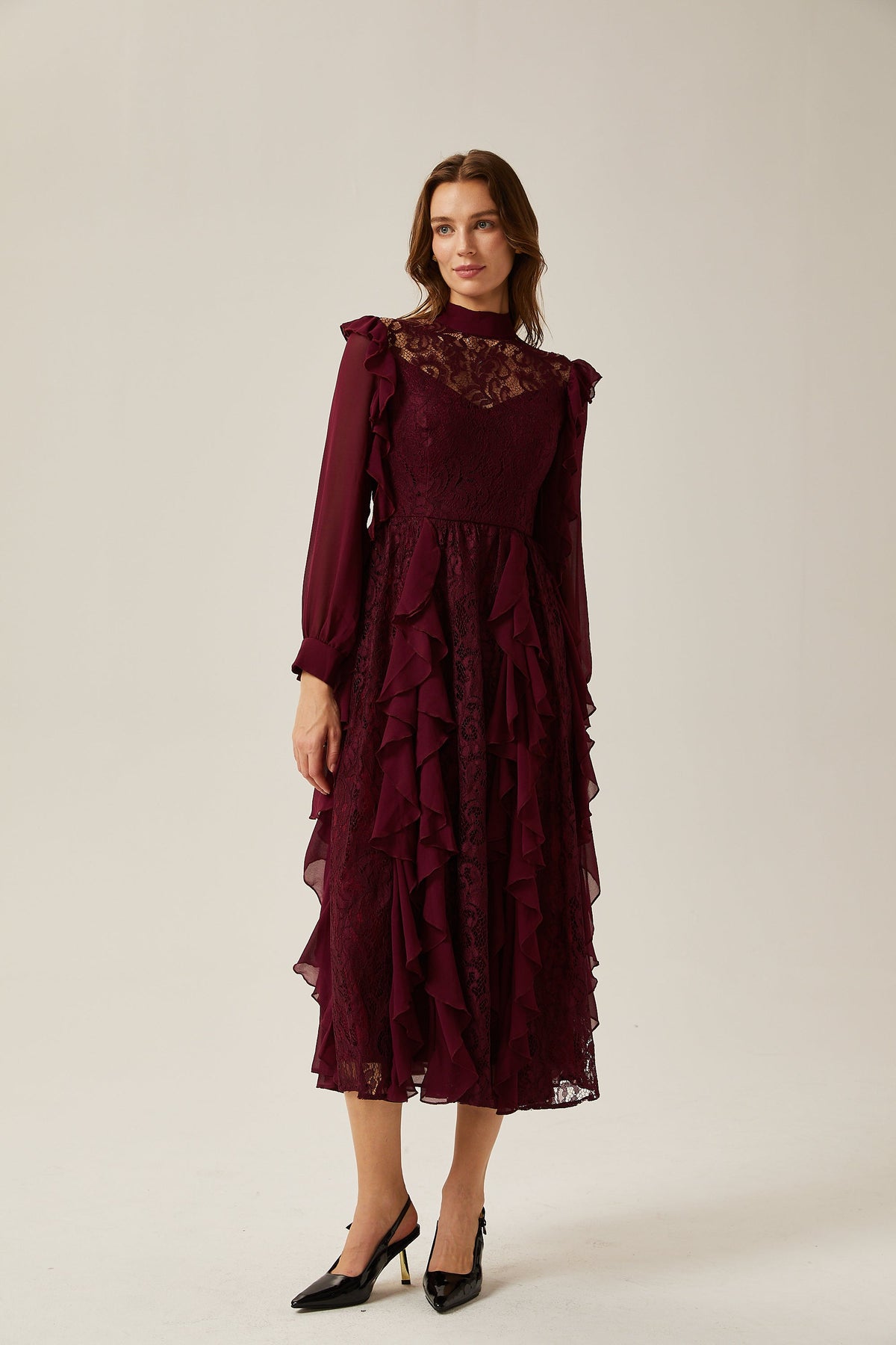 Jocelyne midi elbise