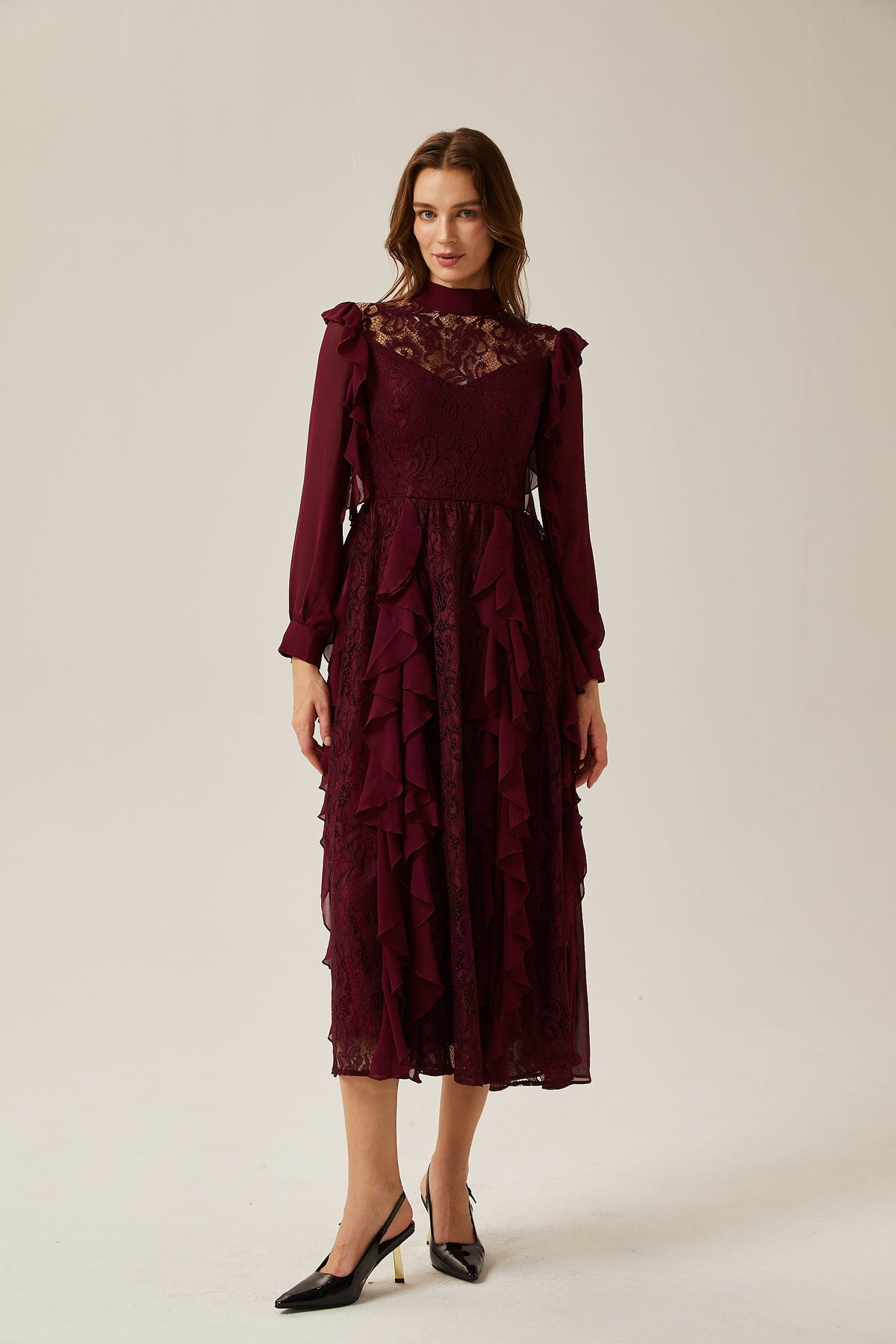 Jocelyne midi elbise