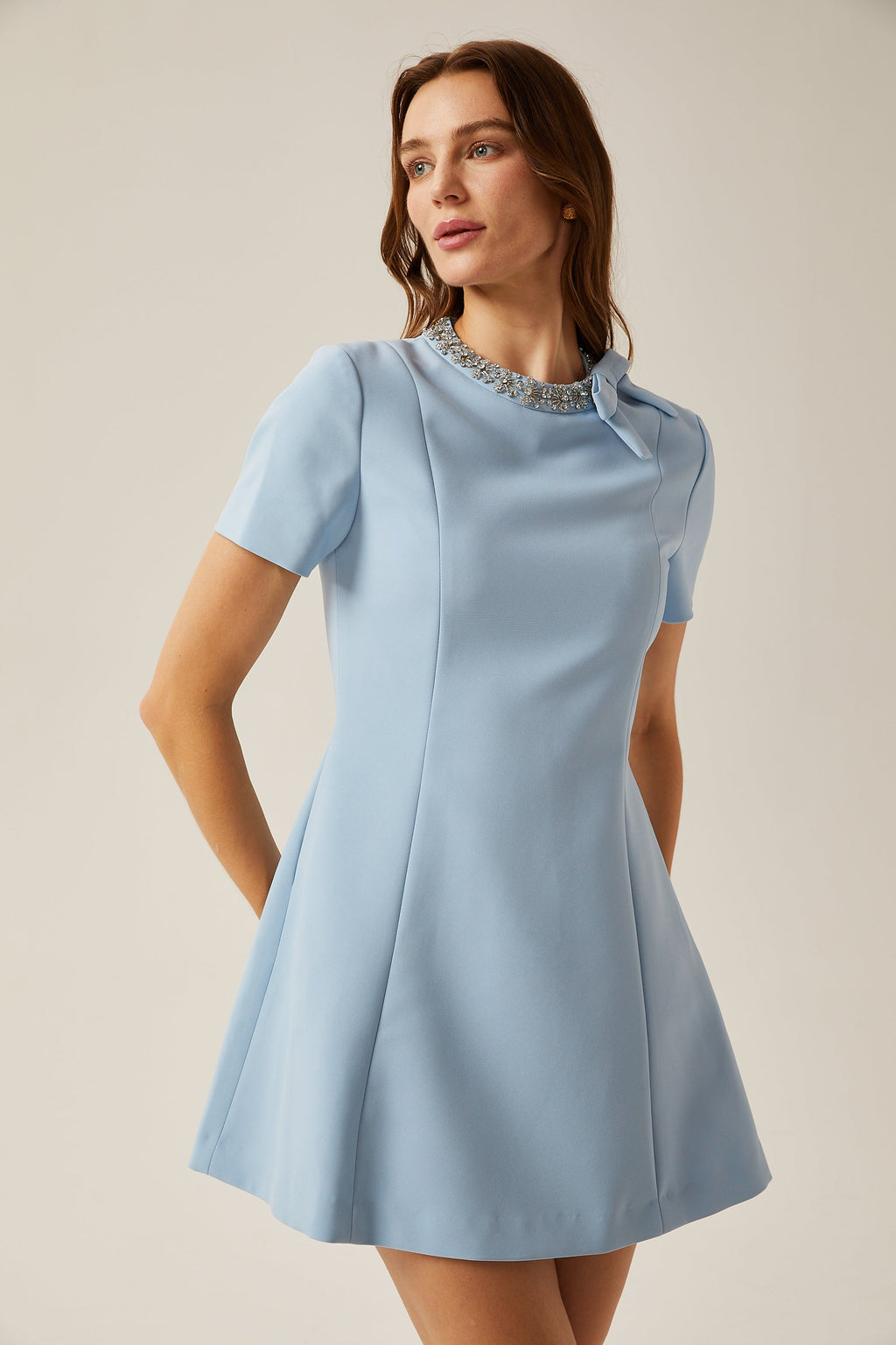 Thérèse süslemeli mini elbise