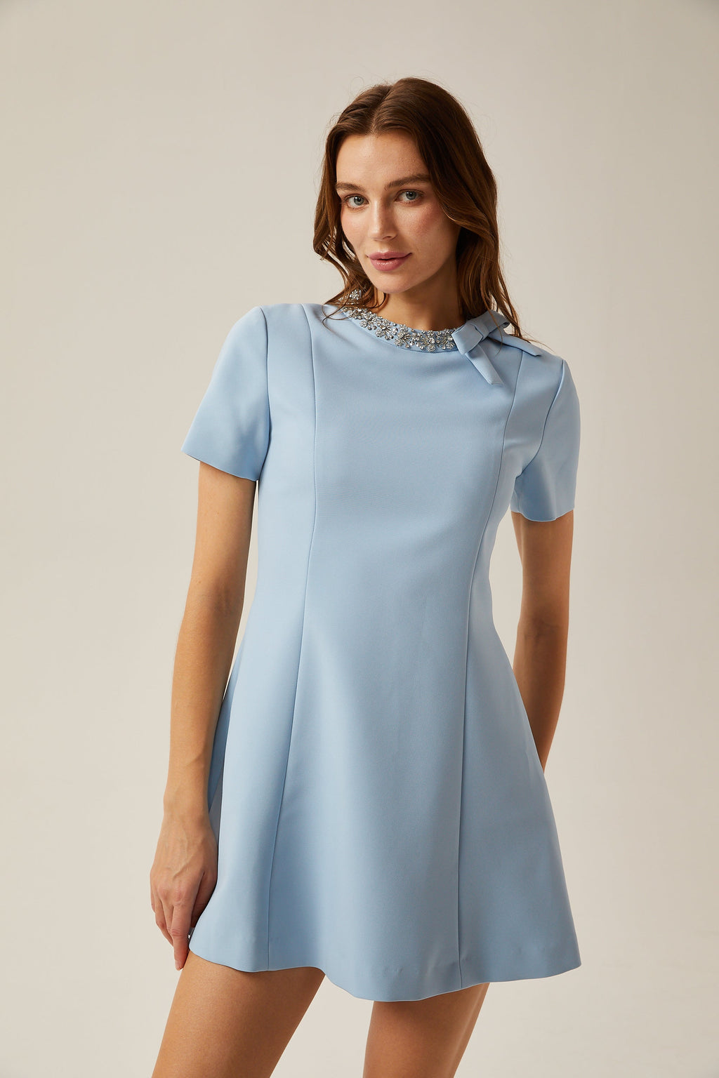 Thérèse süslemeli mini elbise