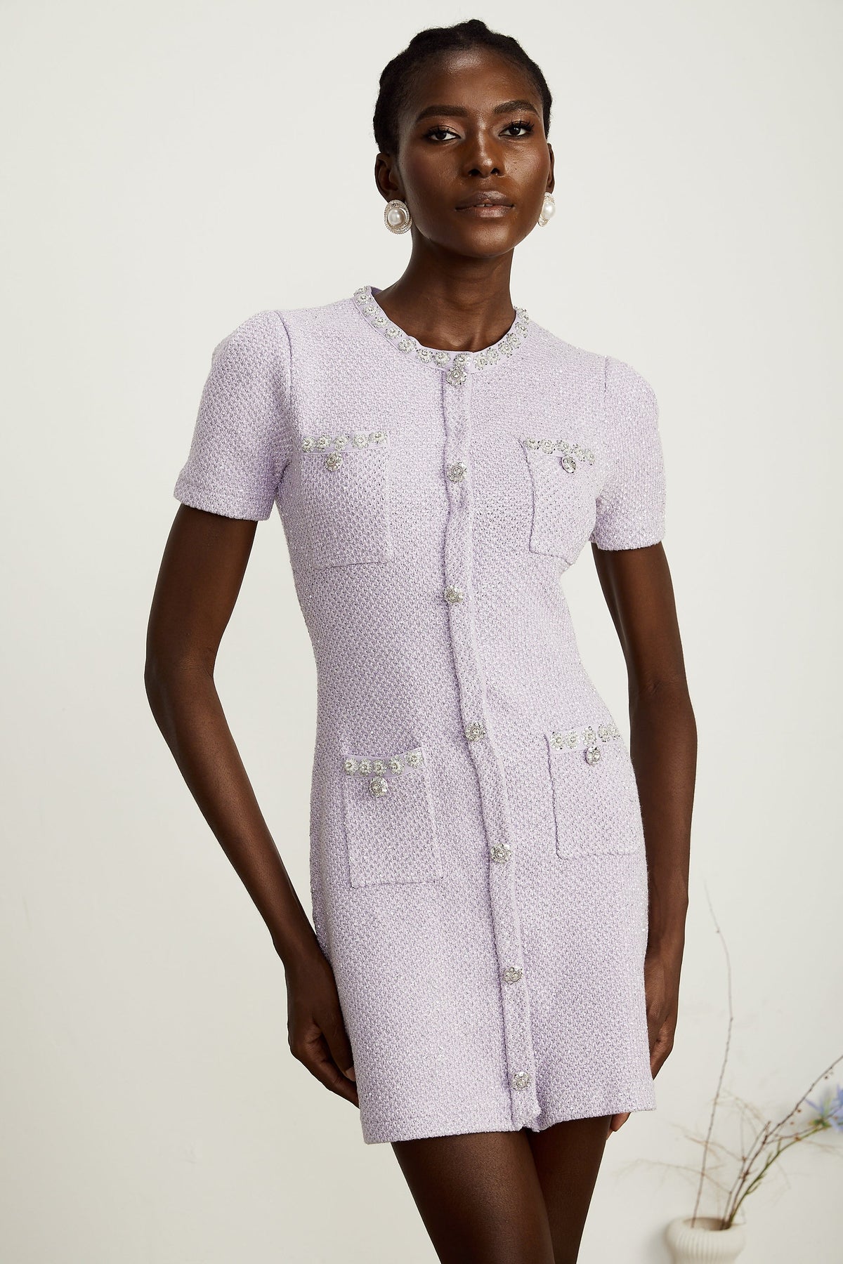 Léocadie mini elbise