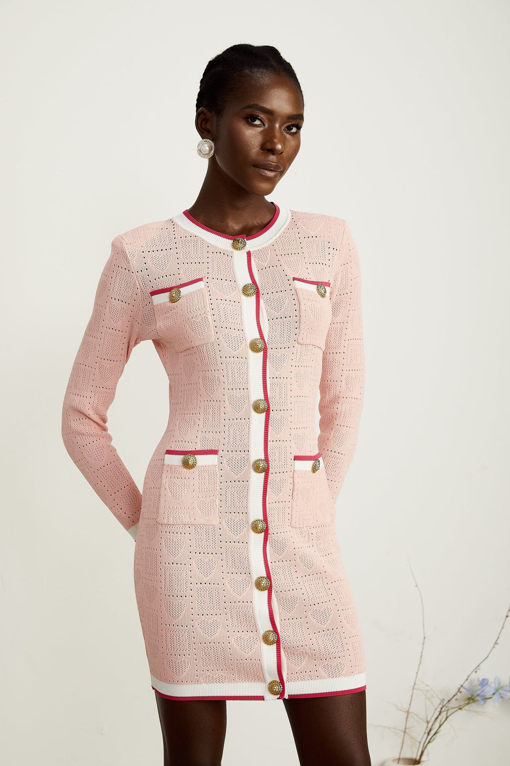 Karine örgü mini elbise