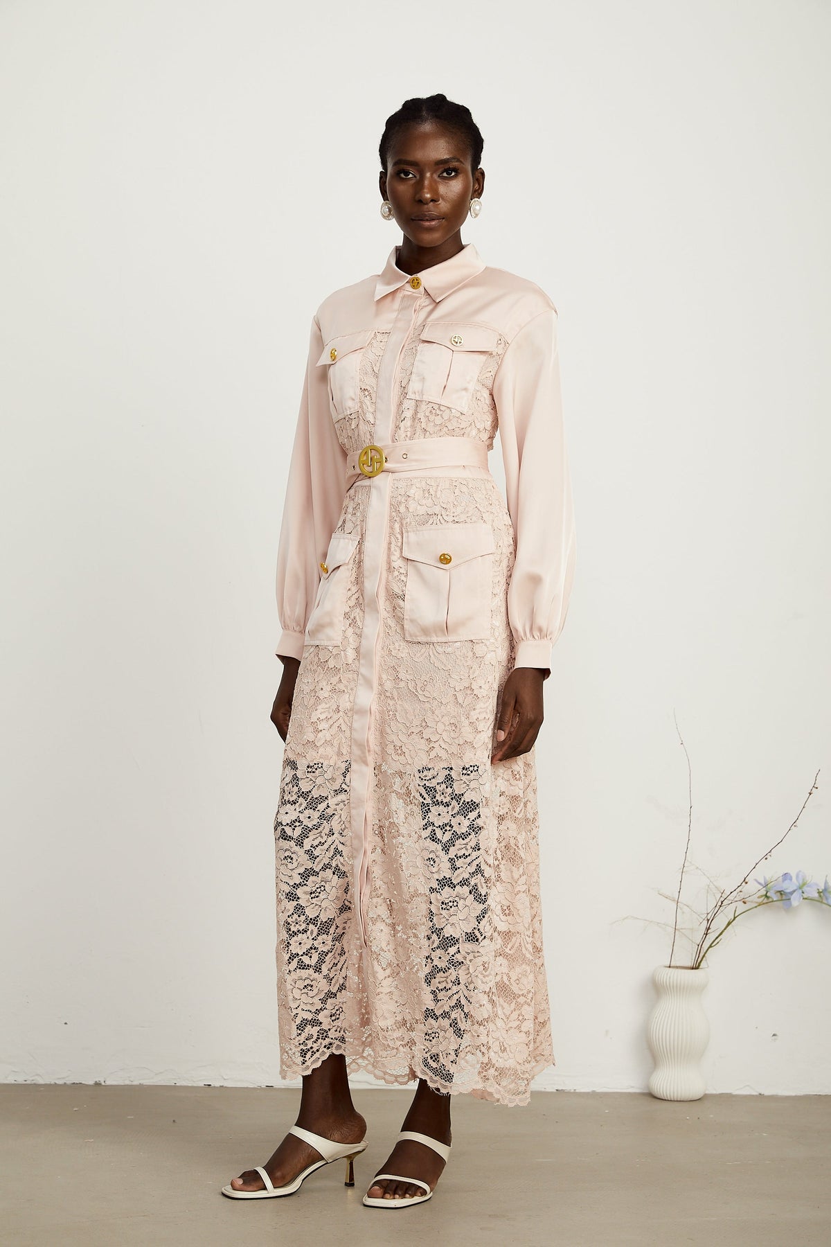 Delphine cepli midi elbise