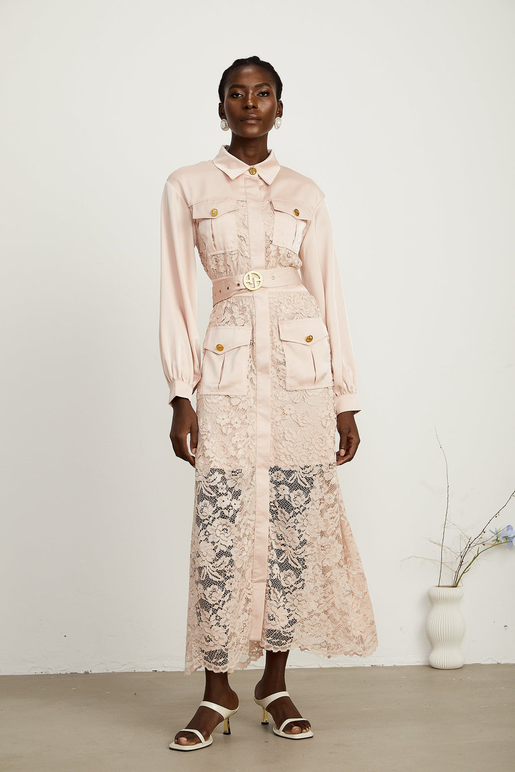 Delphine cepli midi elbise