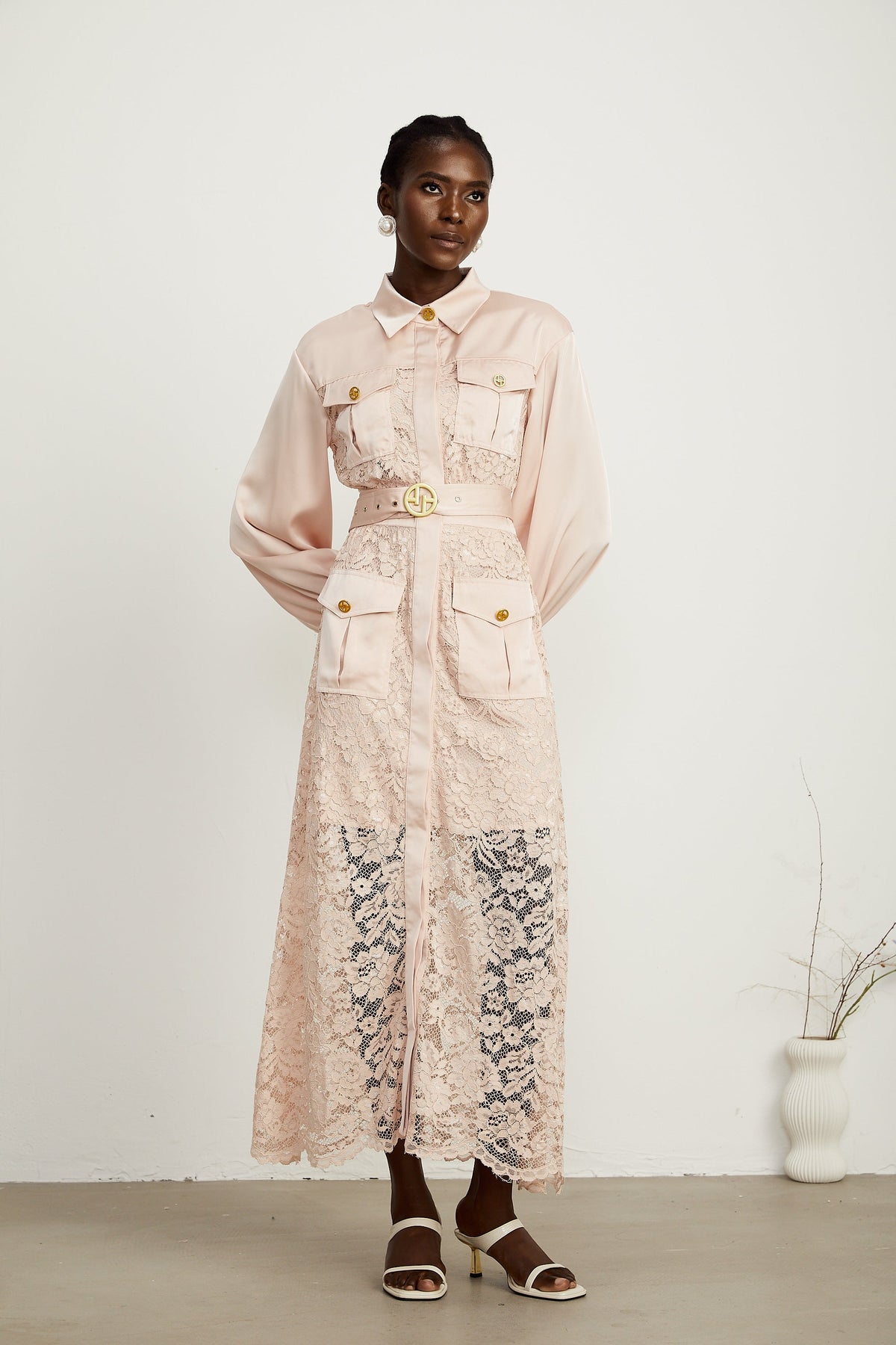 Delphine cepli midi elbise