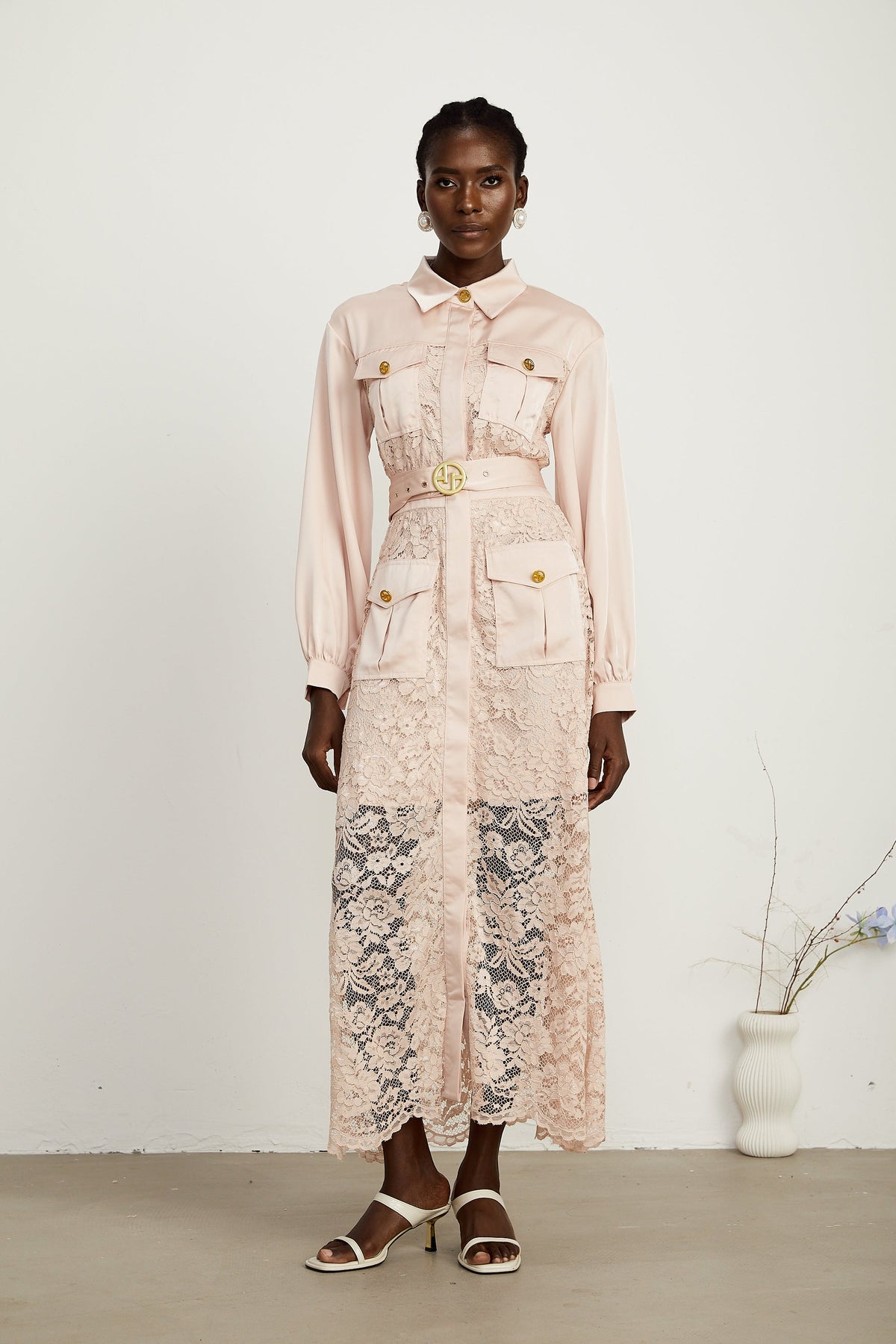 Delphine cepli midi elbise