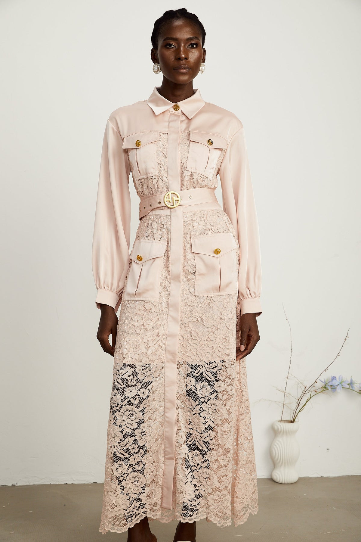 Delphine cepli midi elbise