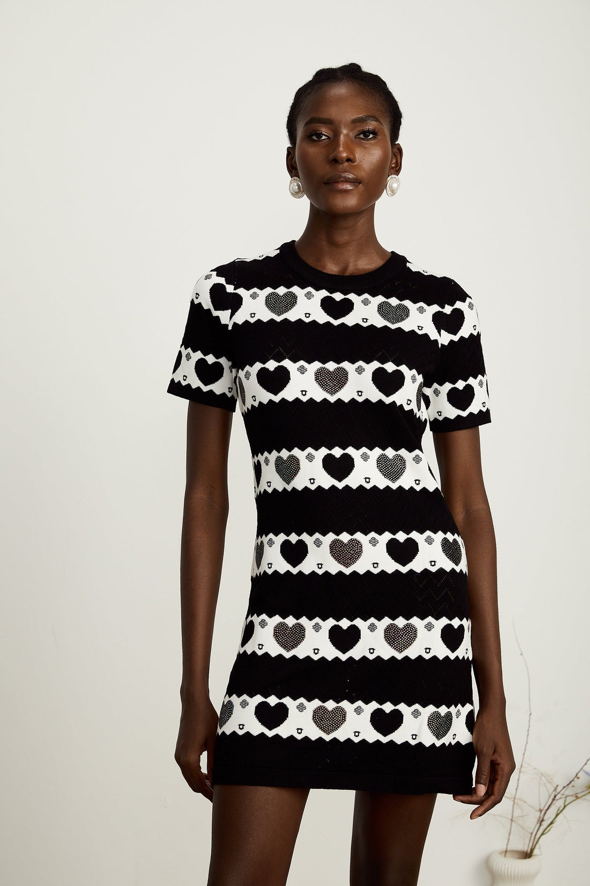 Clothilde örgü mini elbise