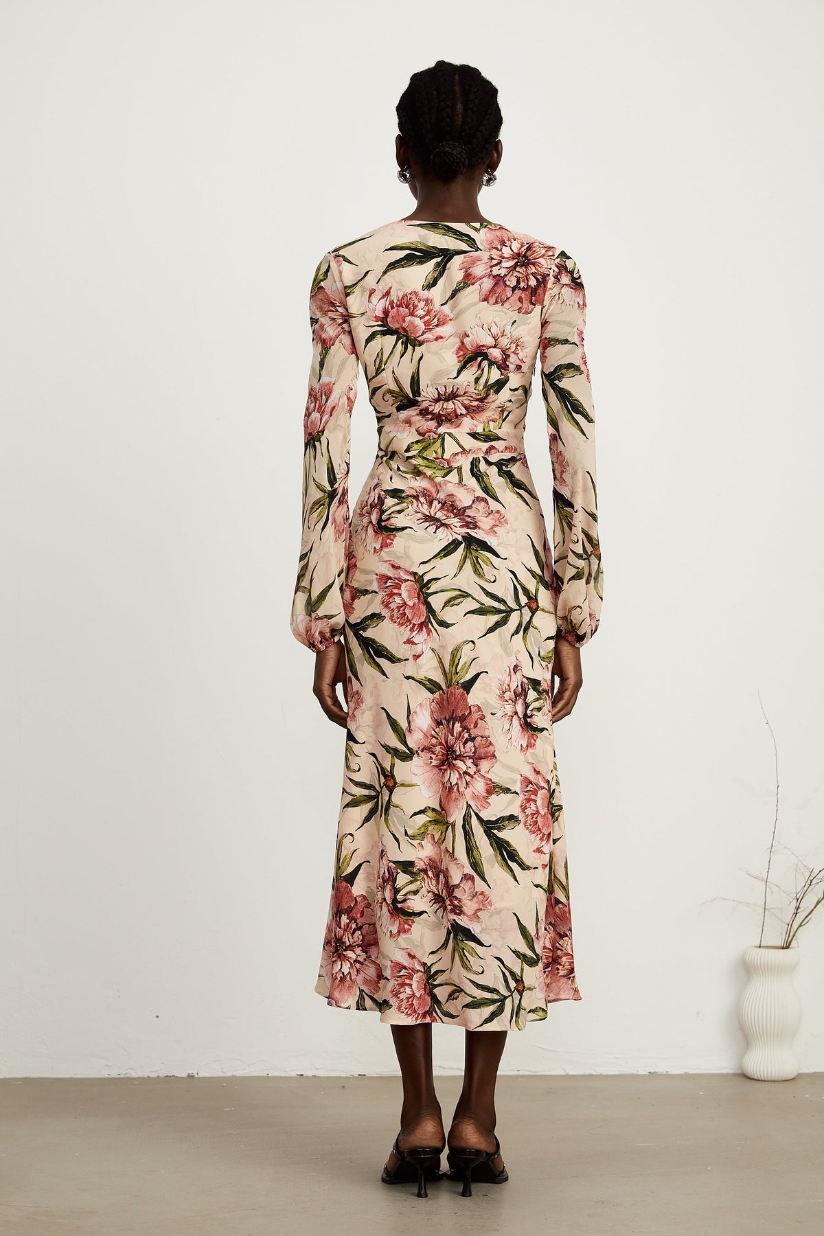 Hélène kloş midi elbise