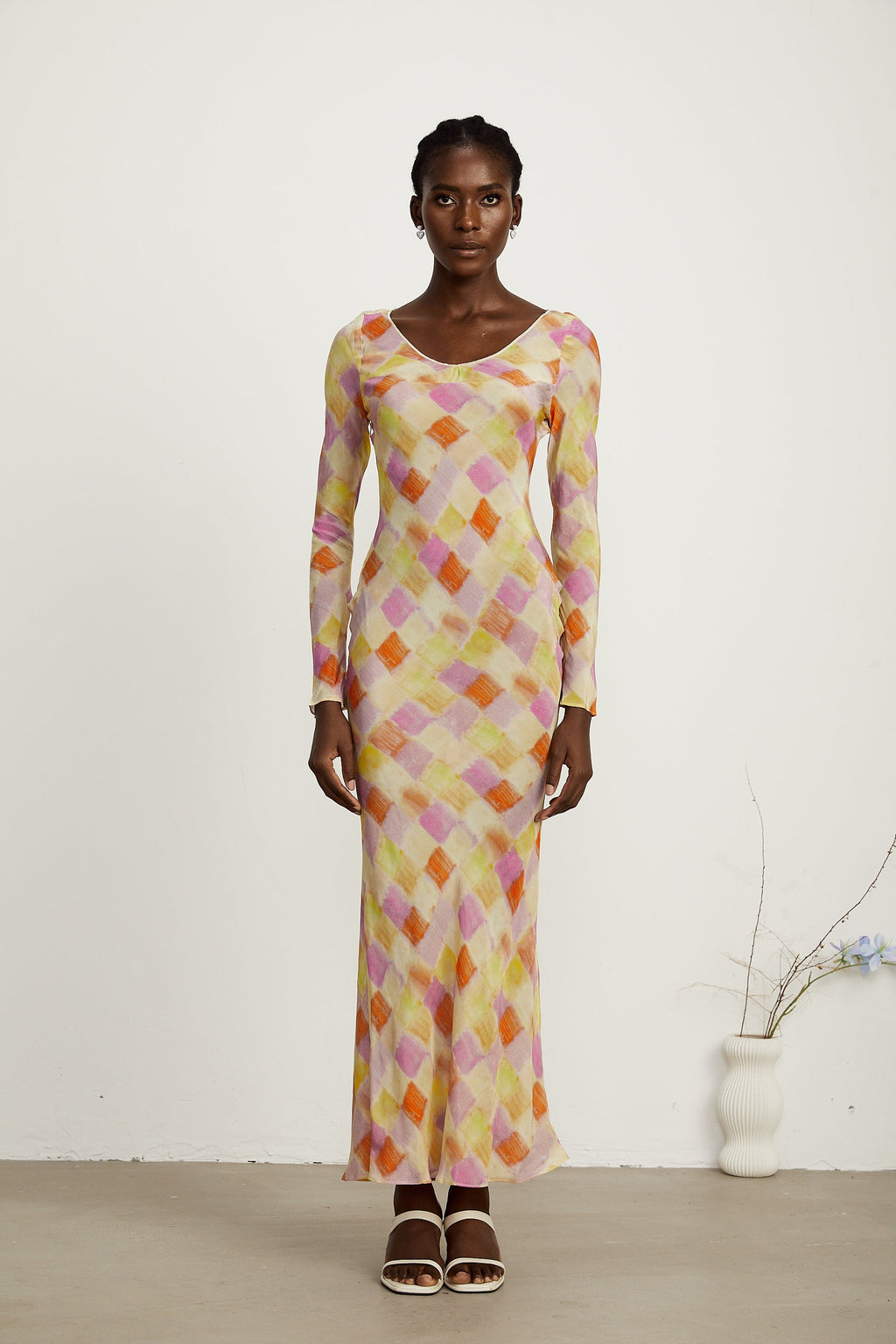 Grace kloş midi elbise