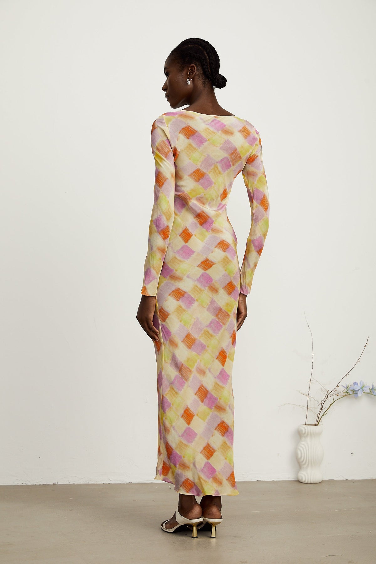 Grace kloş midi elbise