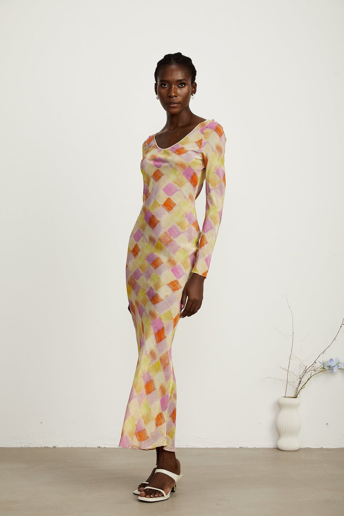 Grace kloş midi elbise