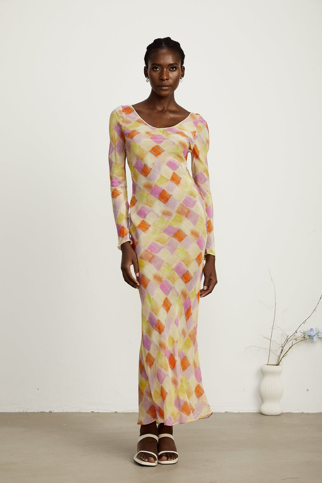 Grace kloş midi elbise
