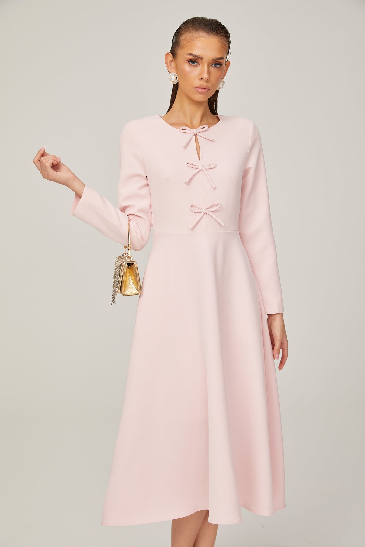Elise fiyonk midi elbise