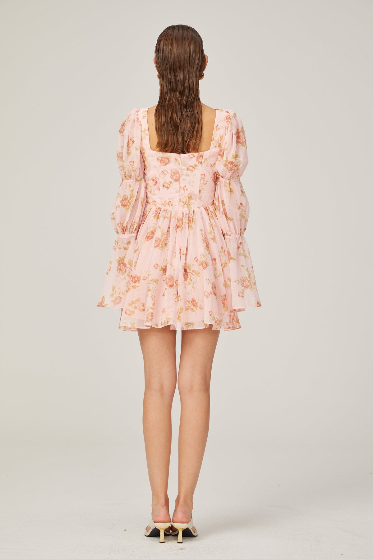 Jeanne çiçek mini elbise