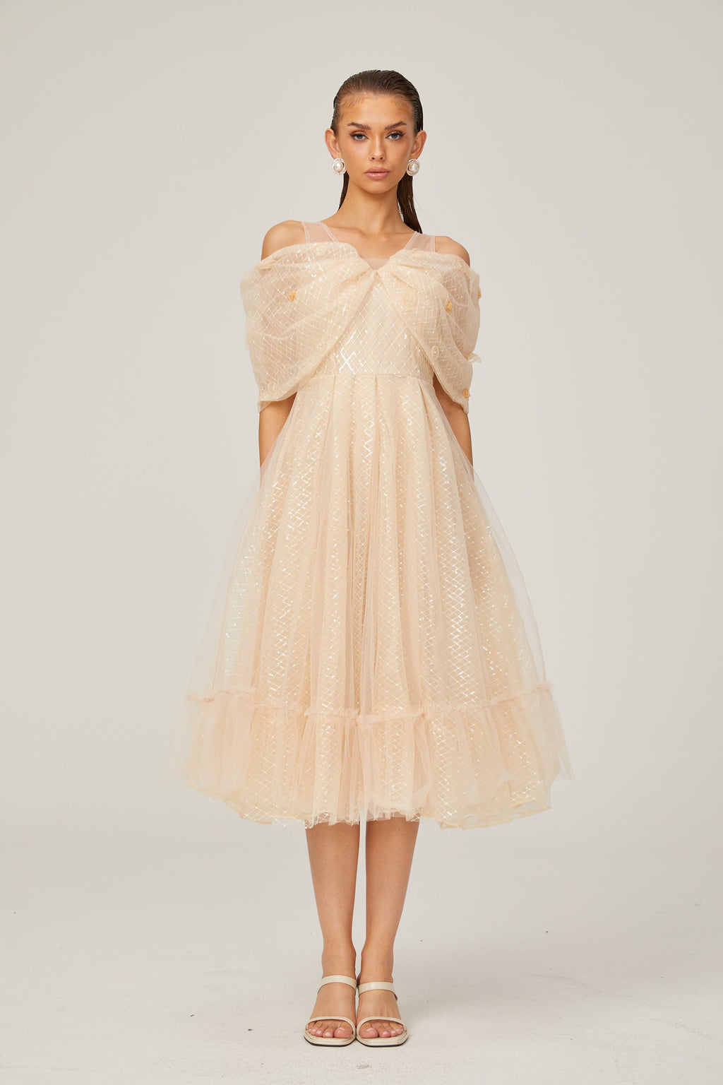 Danielle midi elbise