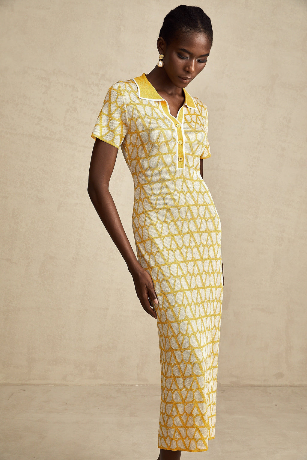Madeleine toile midi elbise