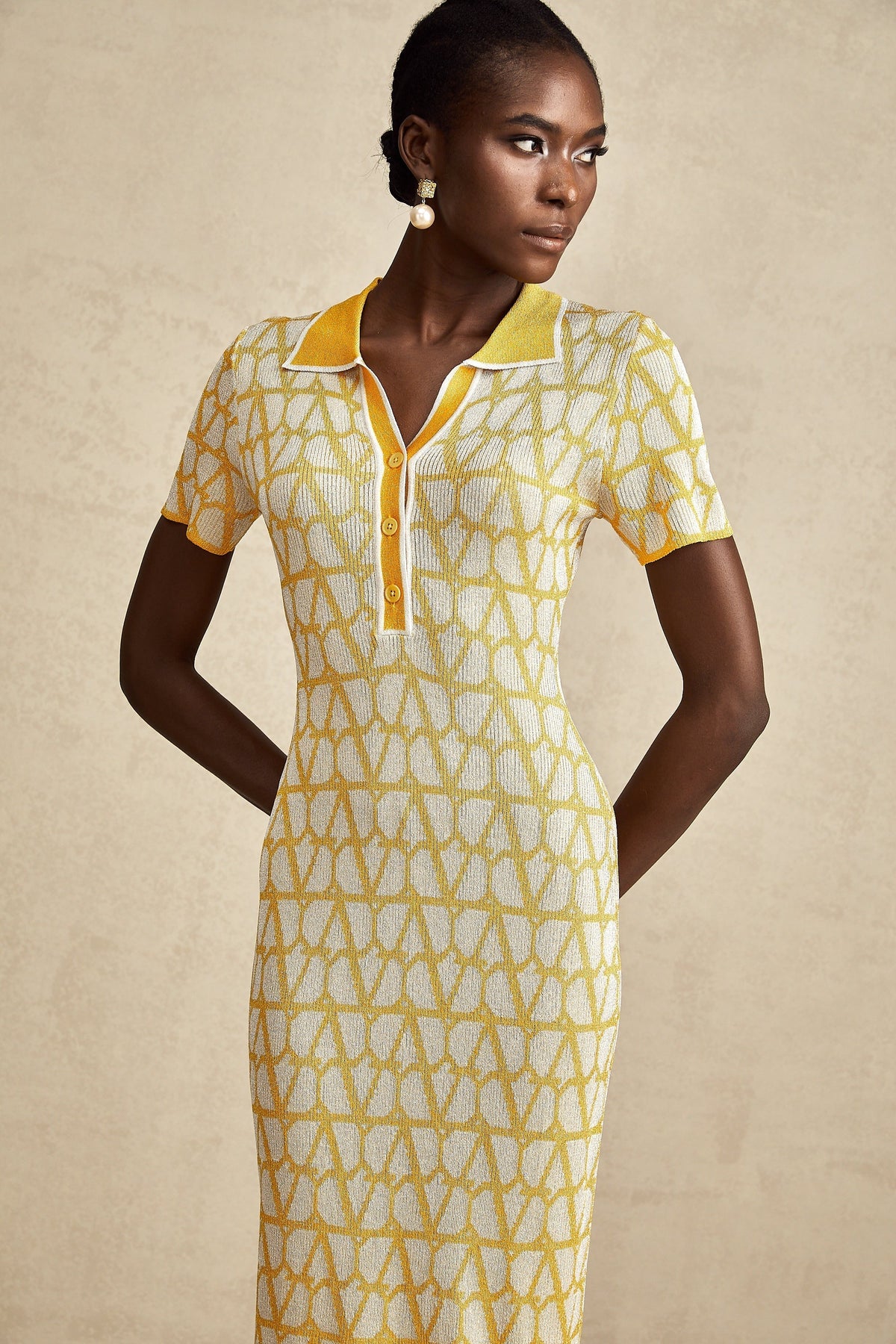 Madeleine toile midi elbise