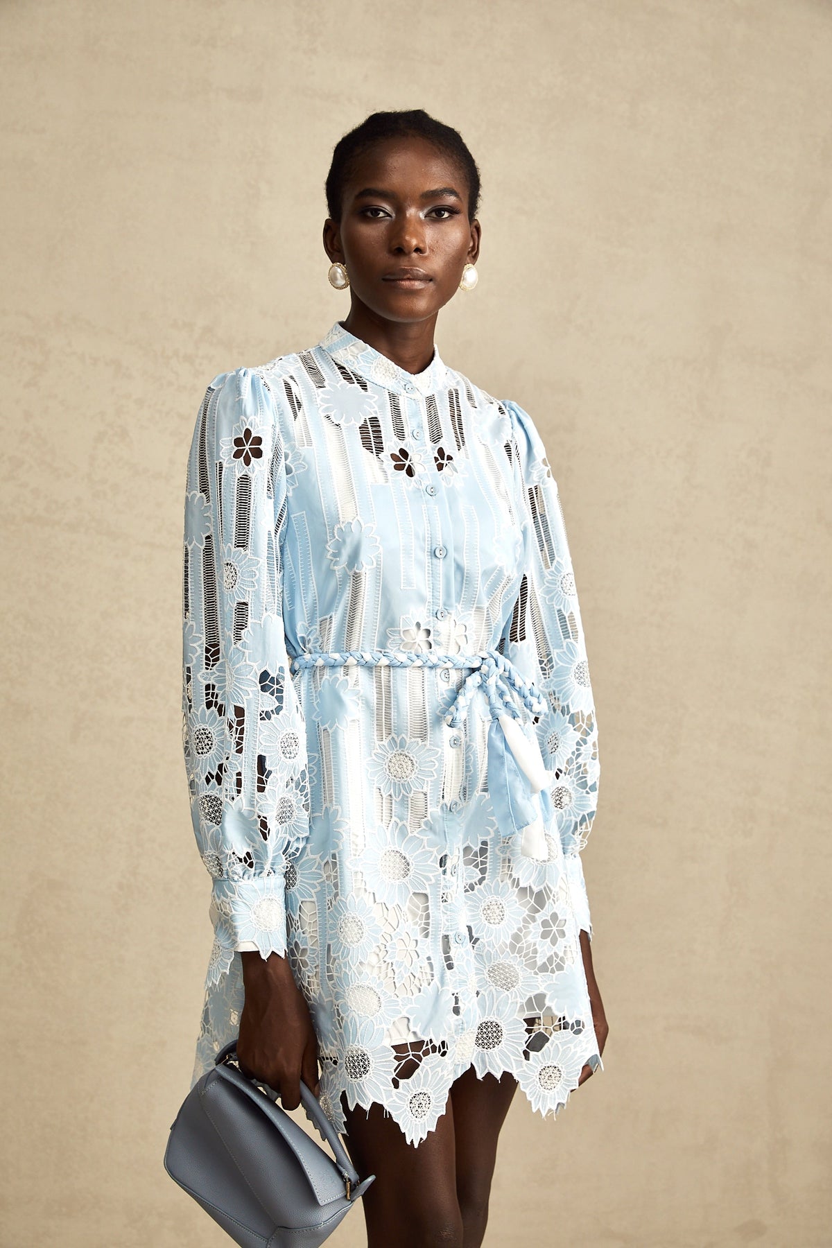Catherine dantel mini elbise