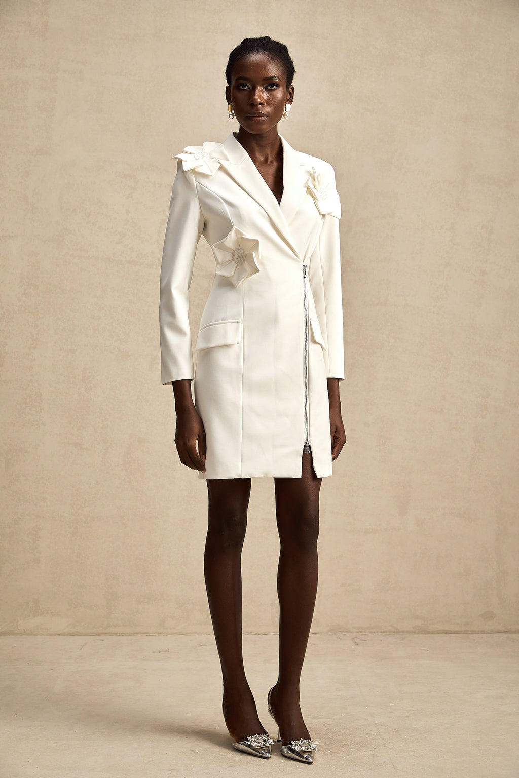 Constance zip midi elbise