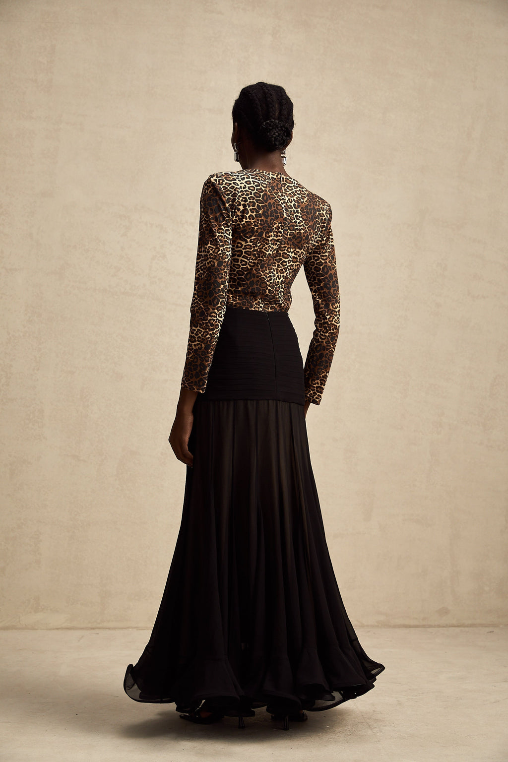 Lise leopar mini elbise