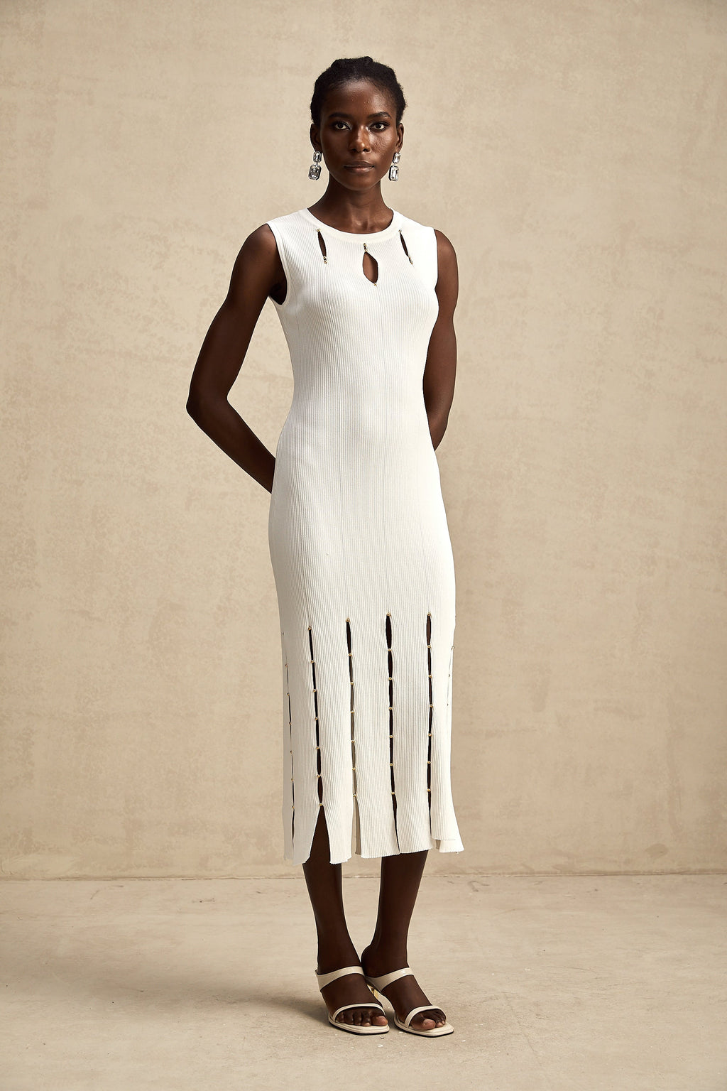 Hilaire midi elbise