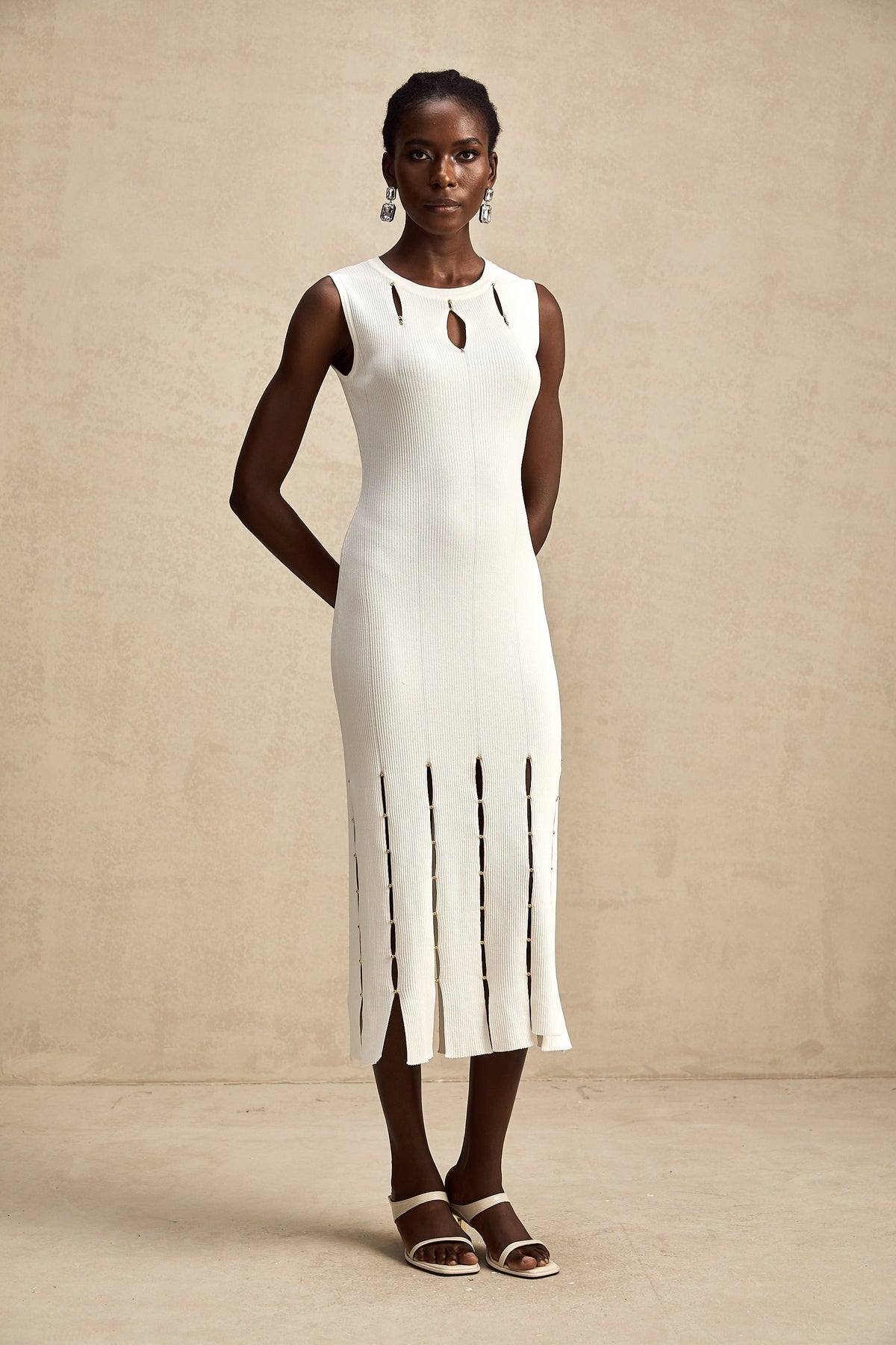 Hilaire midi elbise