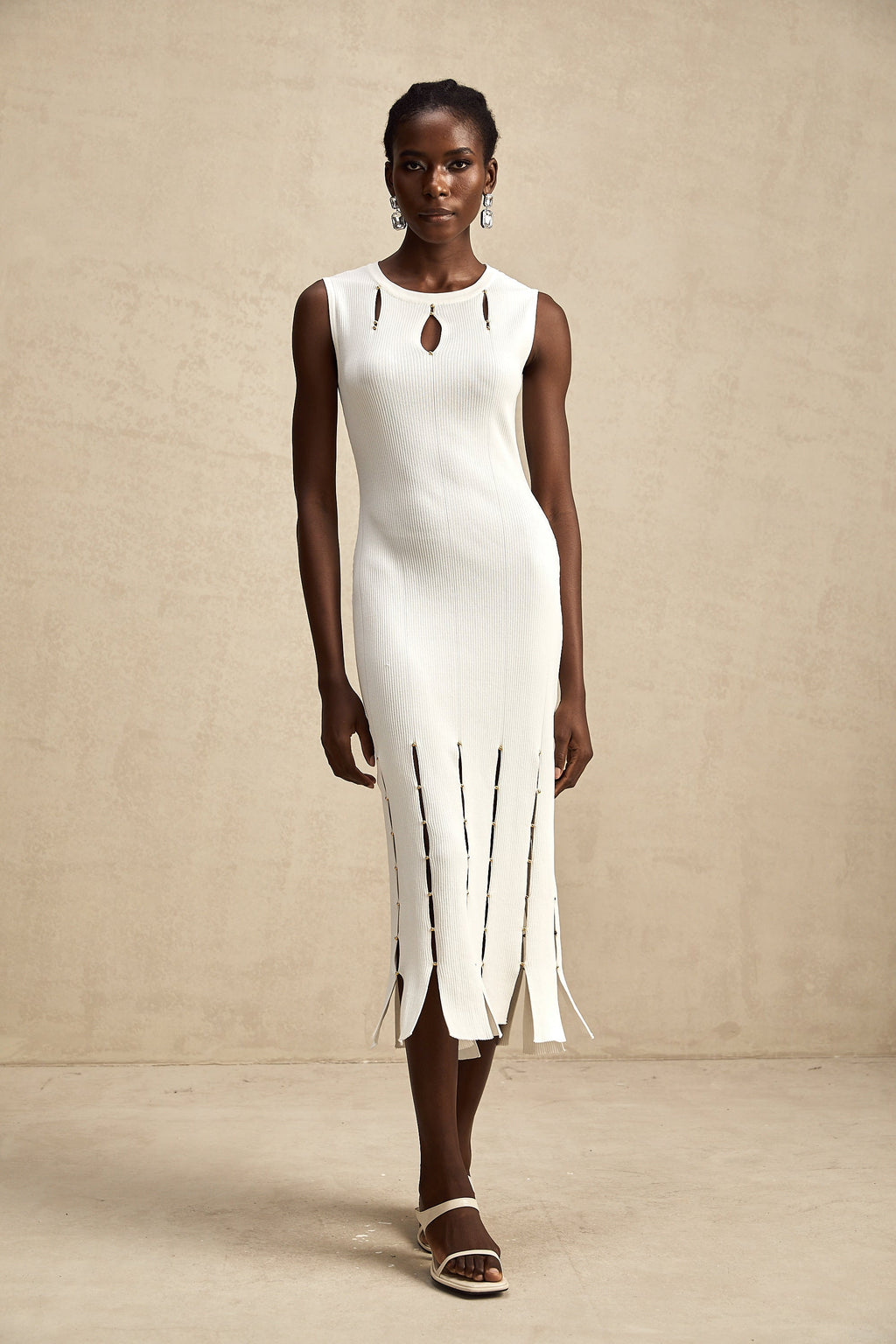 Hilaire midi elbise