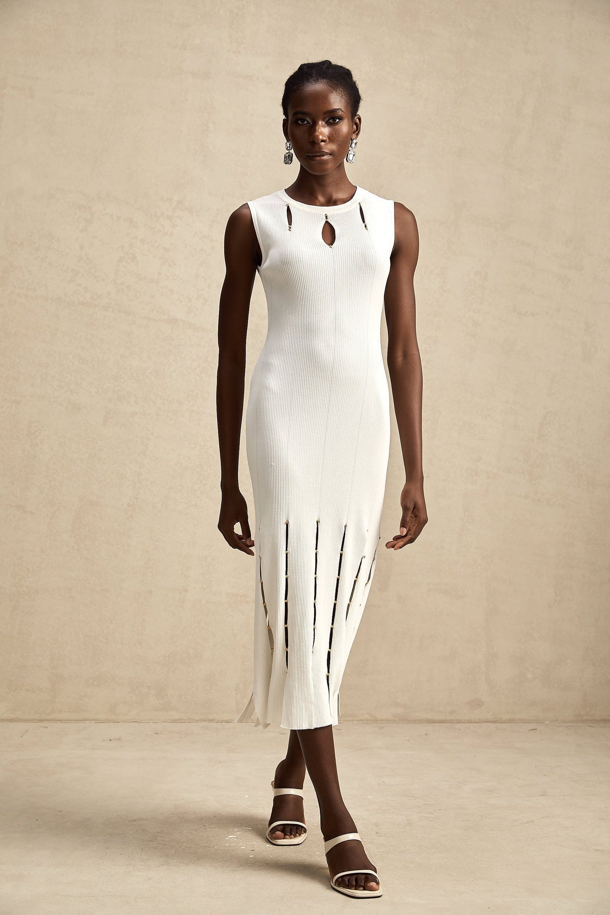 Hilaire midi elbise