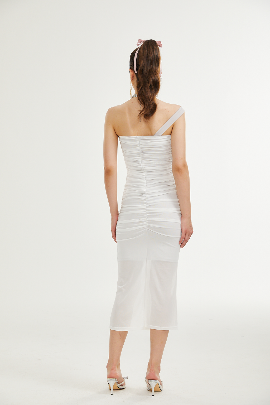 Nereida pile midi elbise