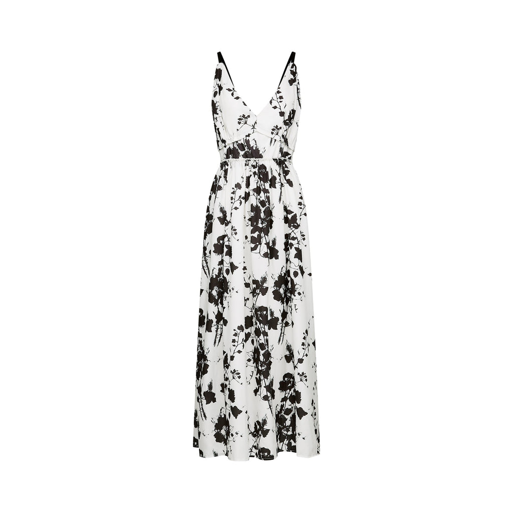 Persephone desenli midi elbise
