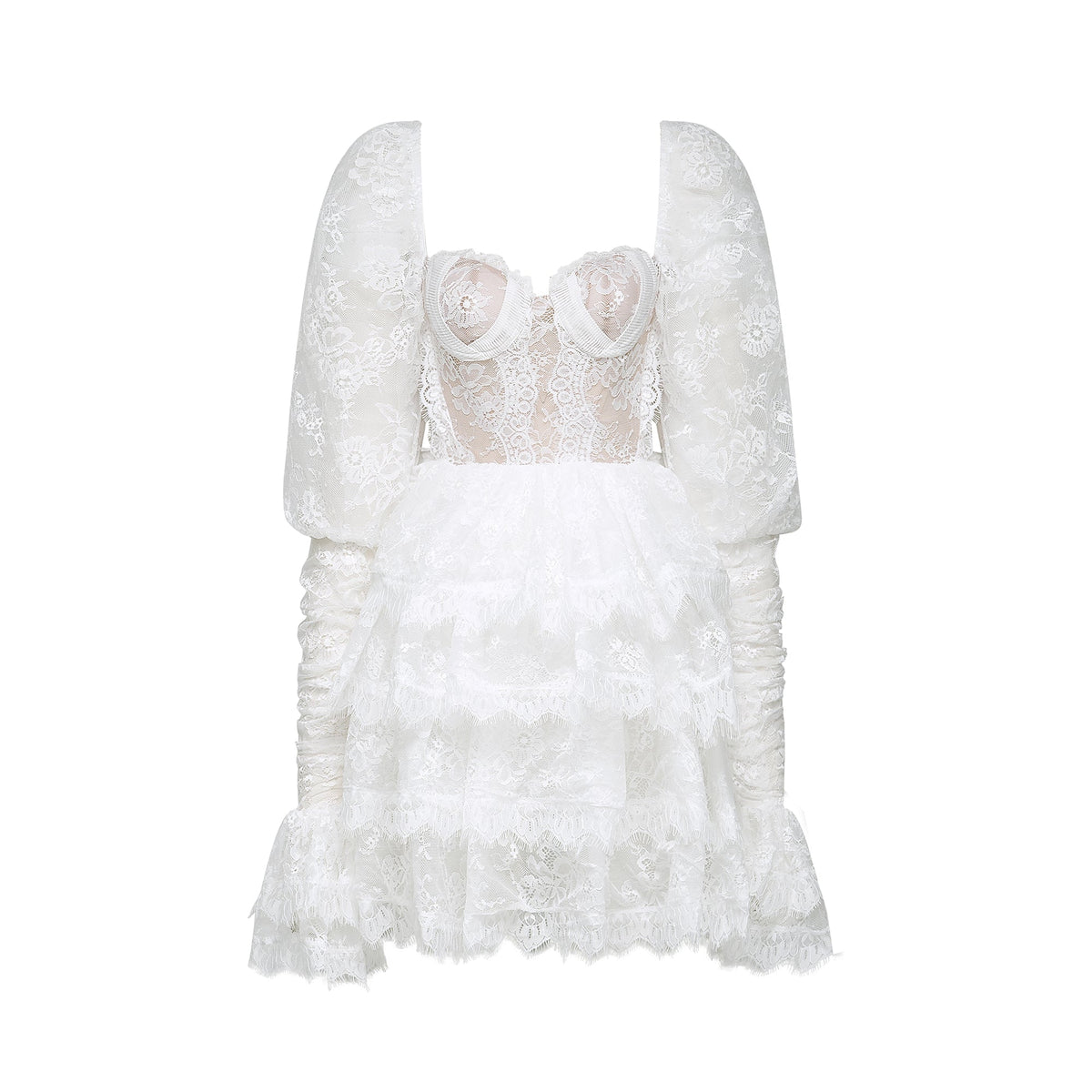 Nadine dantel mini elbise