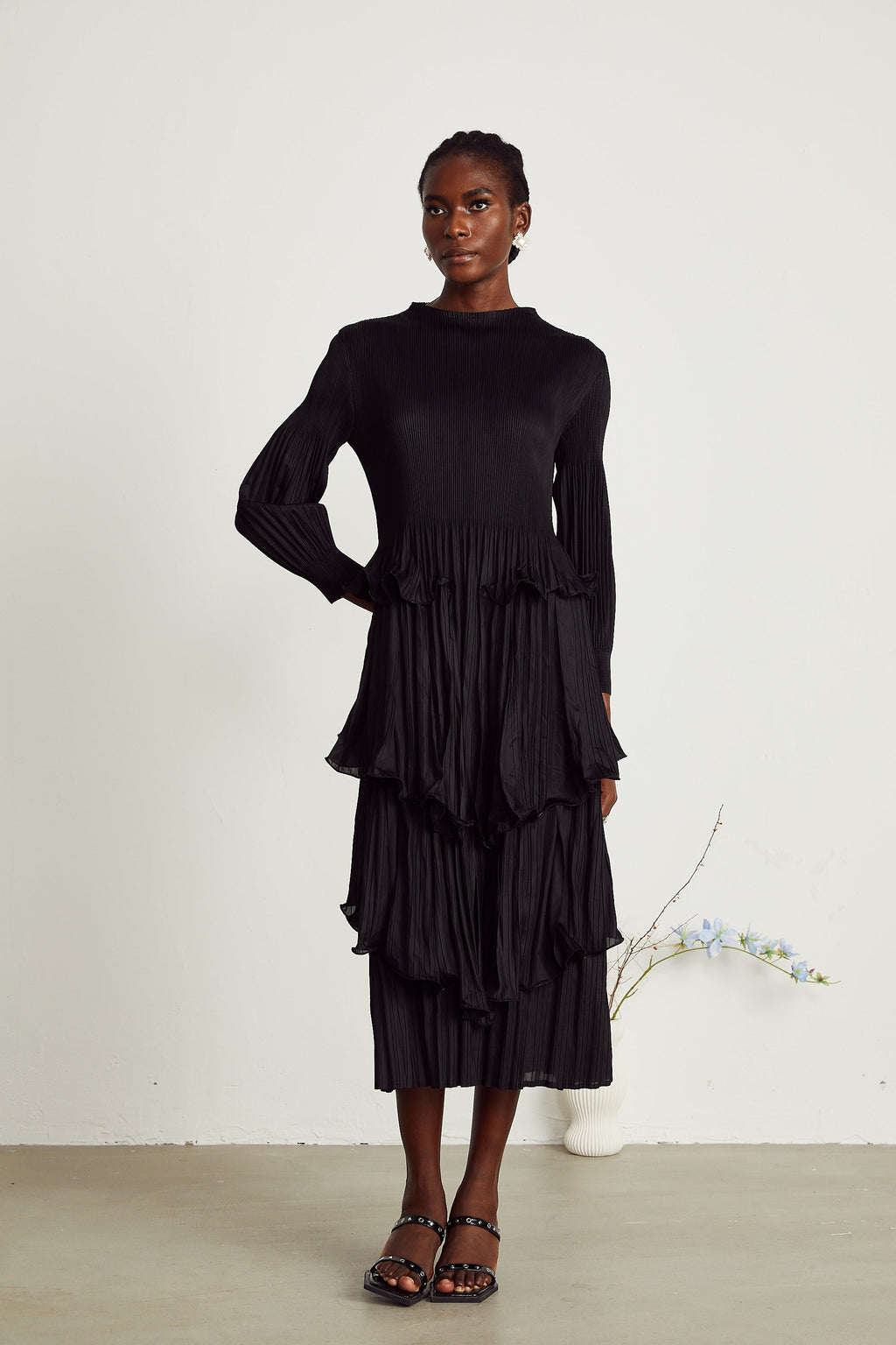 Brianna midi elbise