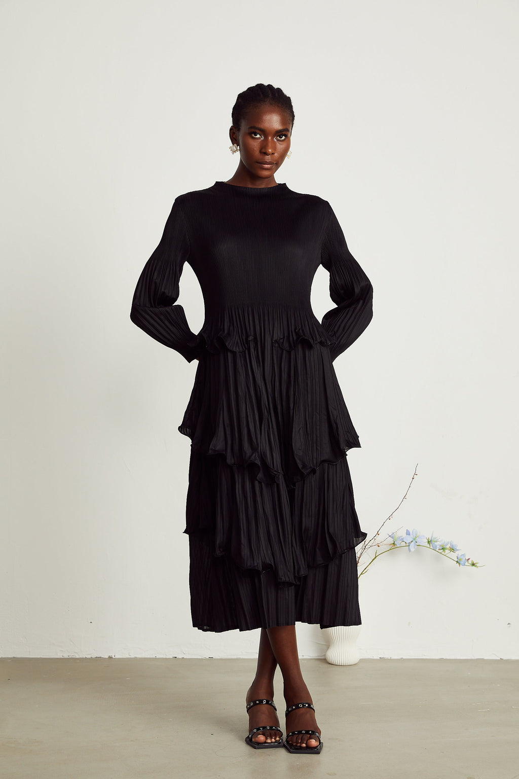 Brianna midi elbise