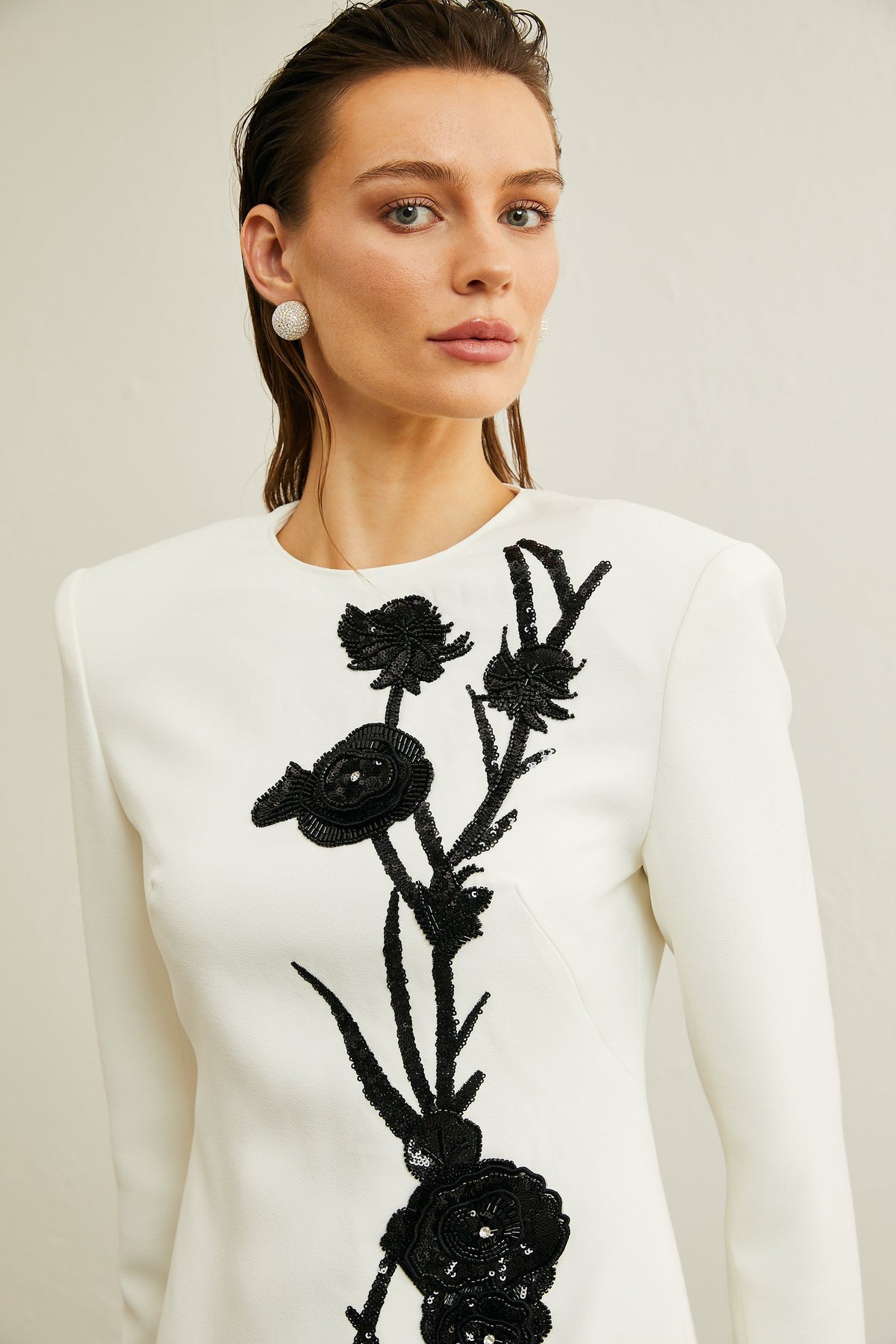 Vanessa süslemeli mini elbise