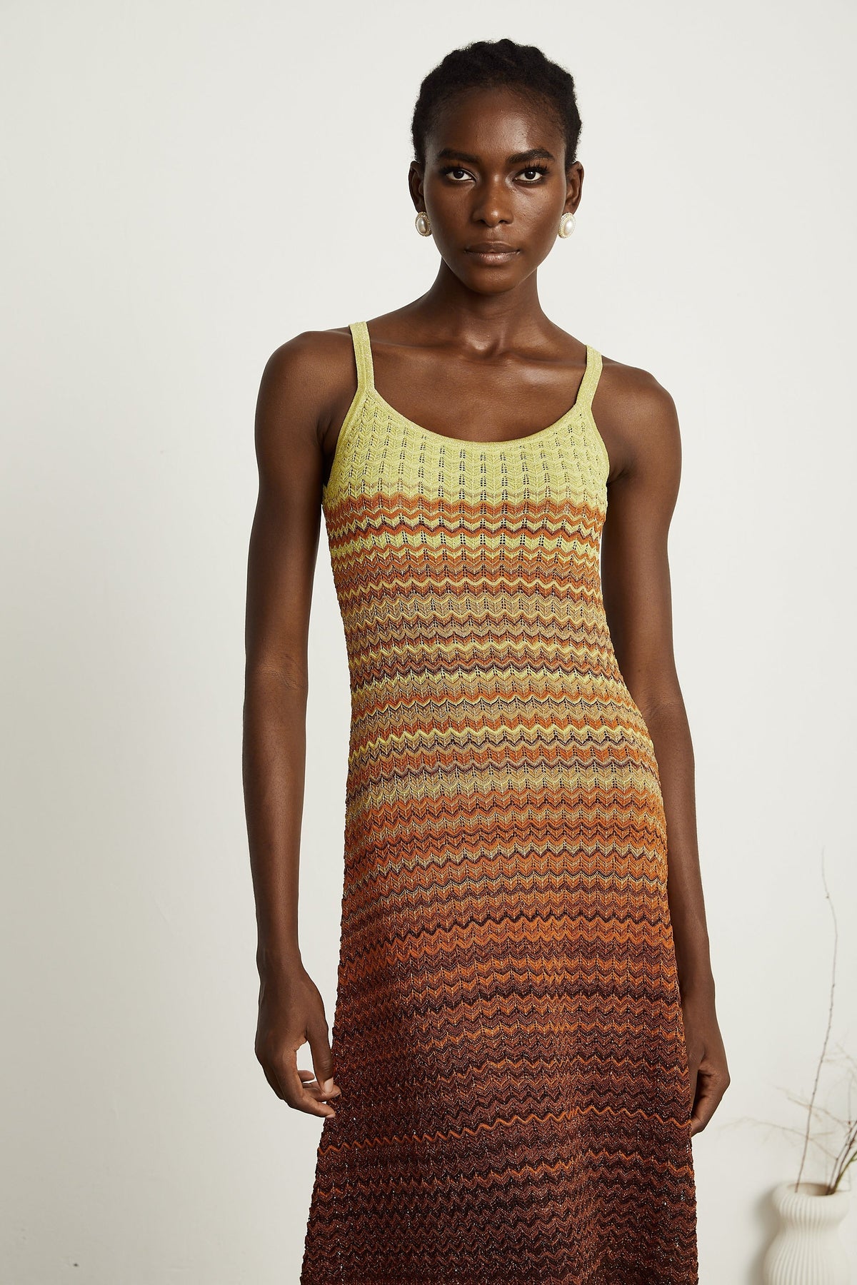 Delphine örme midi elbise