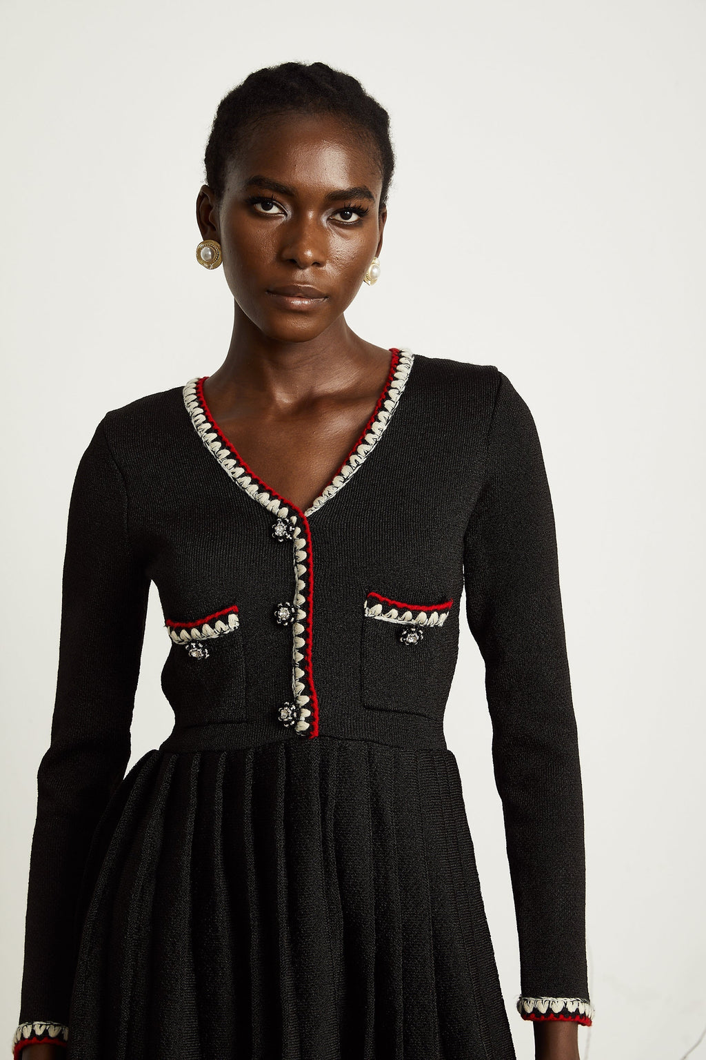 Aëlle örgü mini elbise