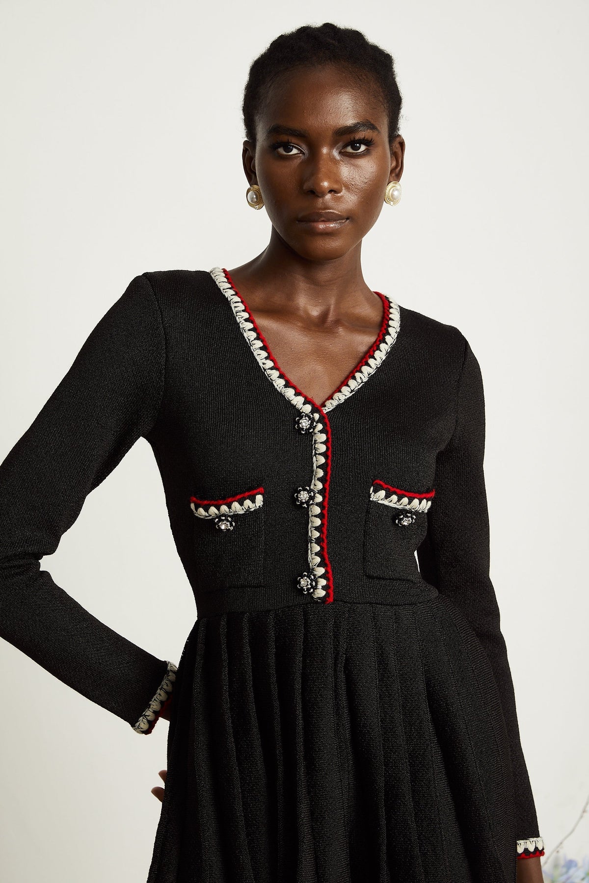 Aëlle örgü mini elbise